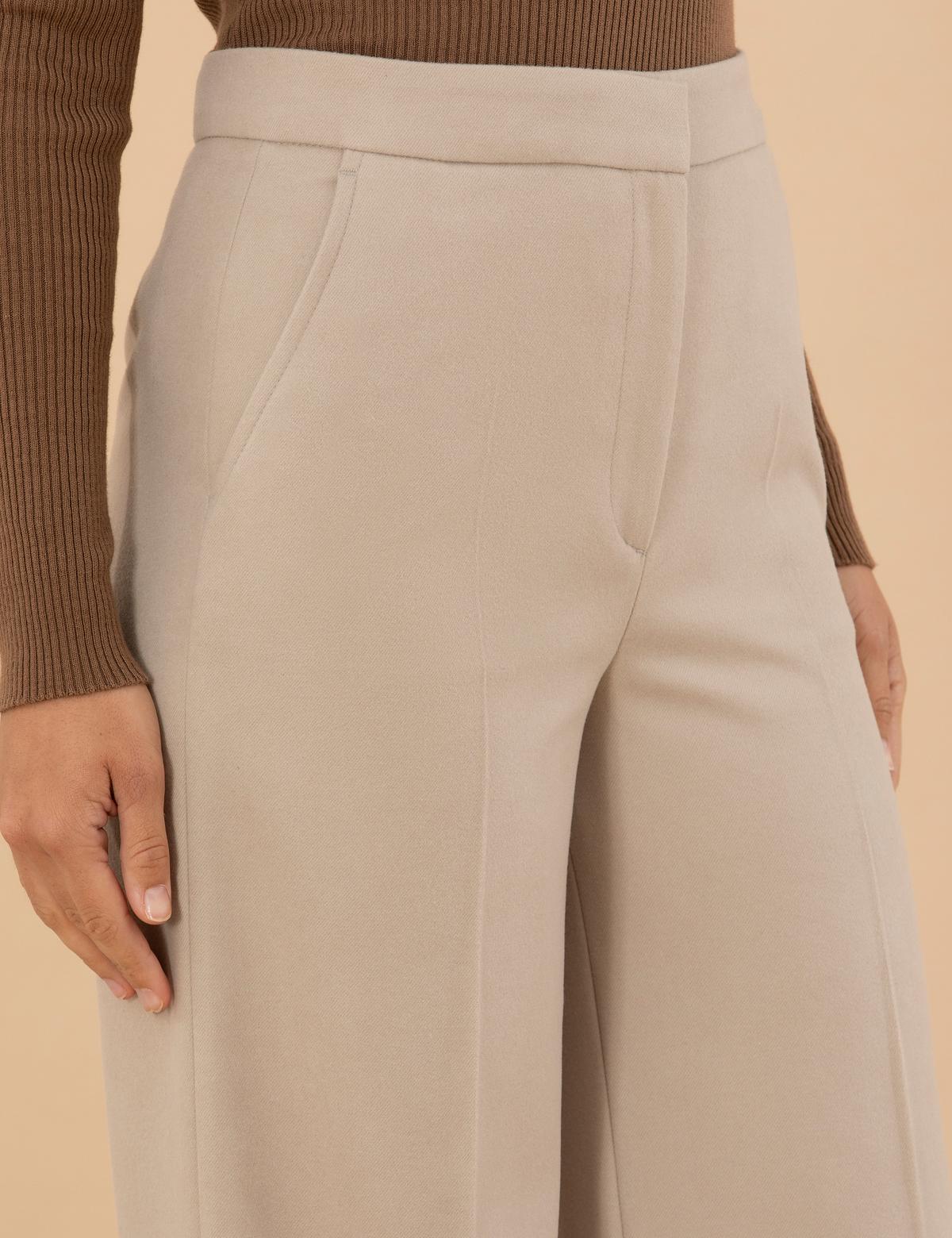 Krem Kumaş Pantolon - 50273099036