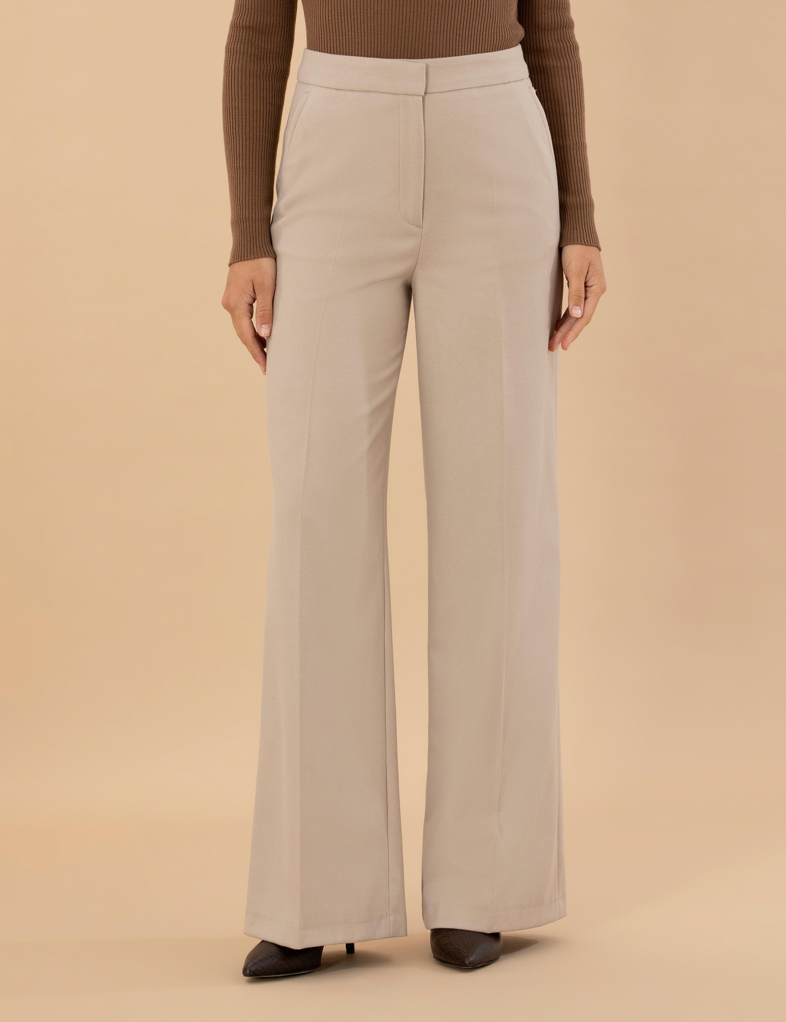 Krem Kumaş Pantolon