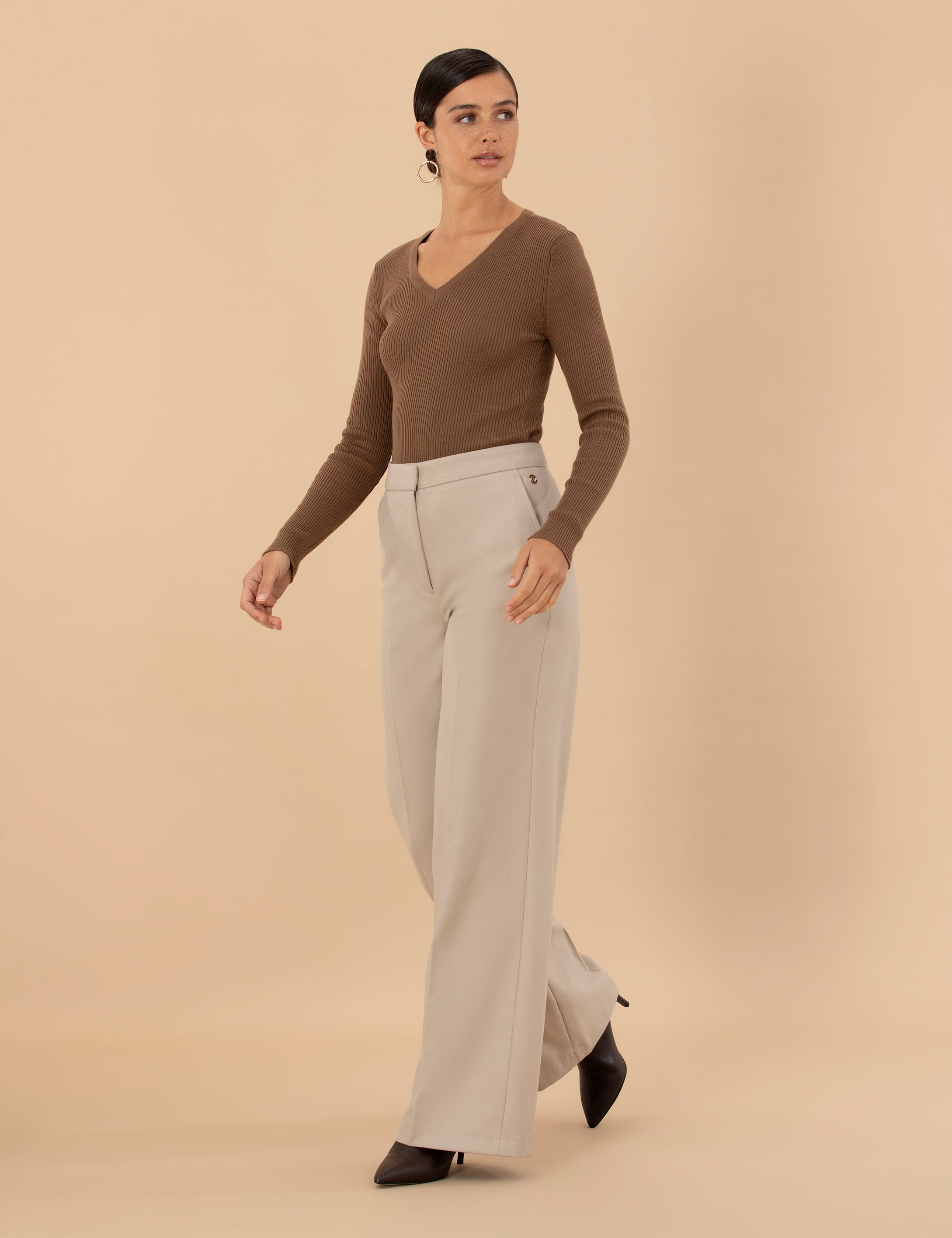 Pierre Cardin Krem Kumaş Pantolon görsel 3
