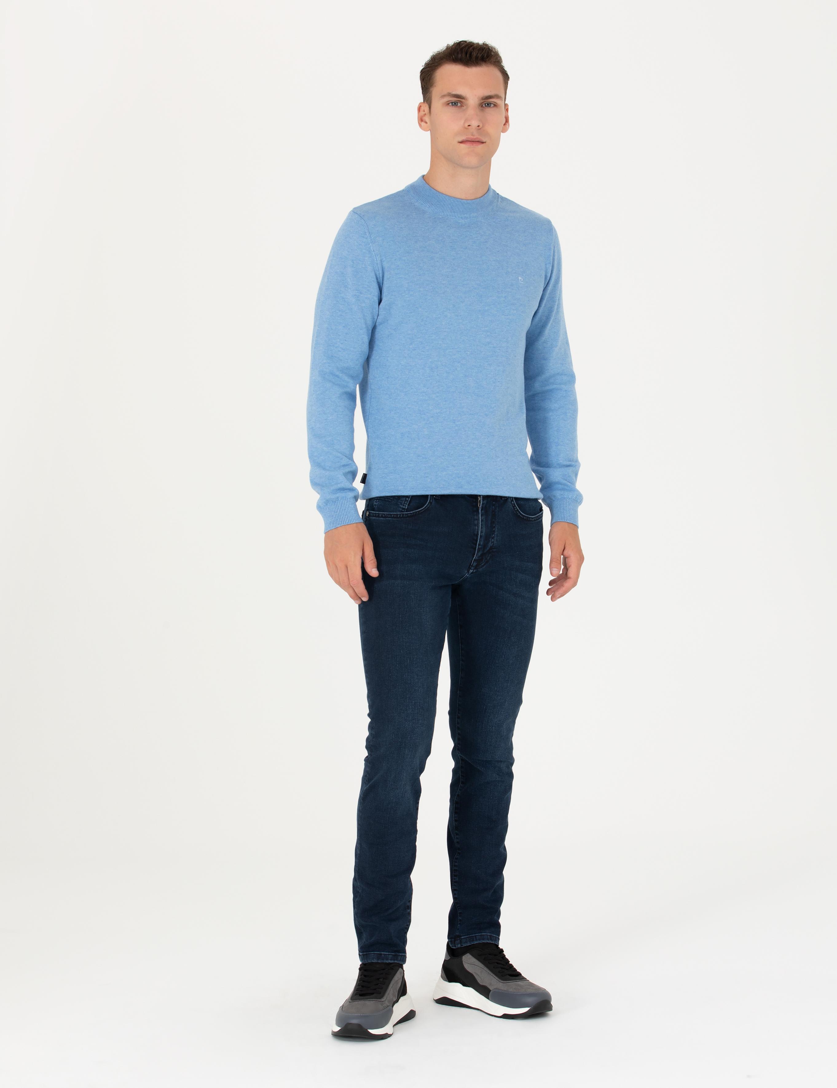 Lacivert Slim Fit Jean Pantolon