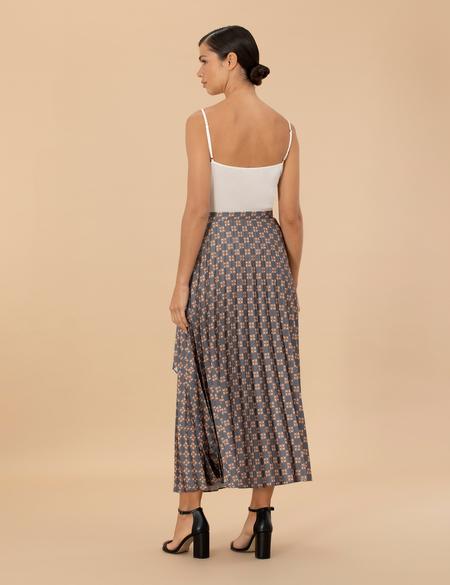 Antrasit Pileli Uzun Etek - 50273126002