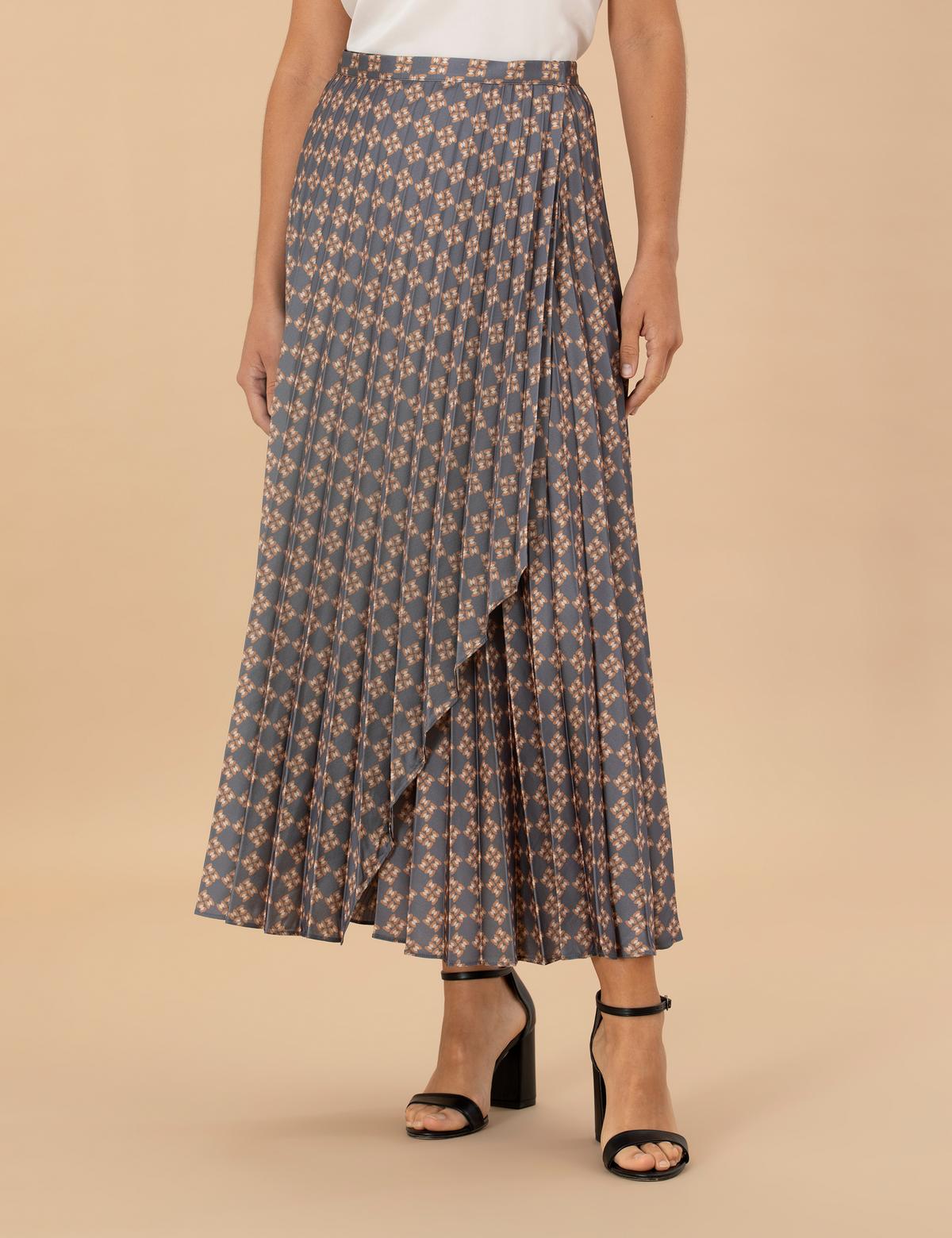 Antrasit Pileli Uzun Etek - 50273126002