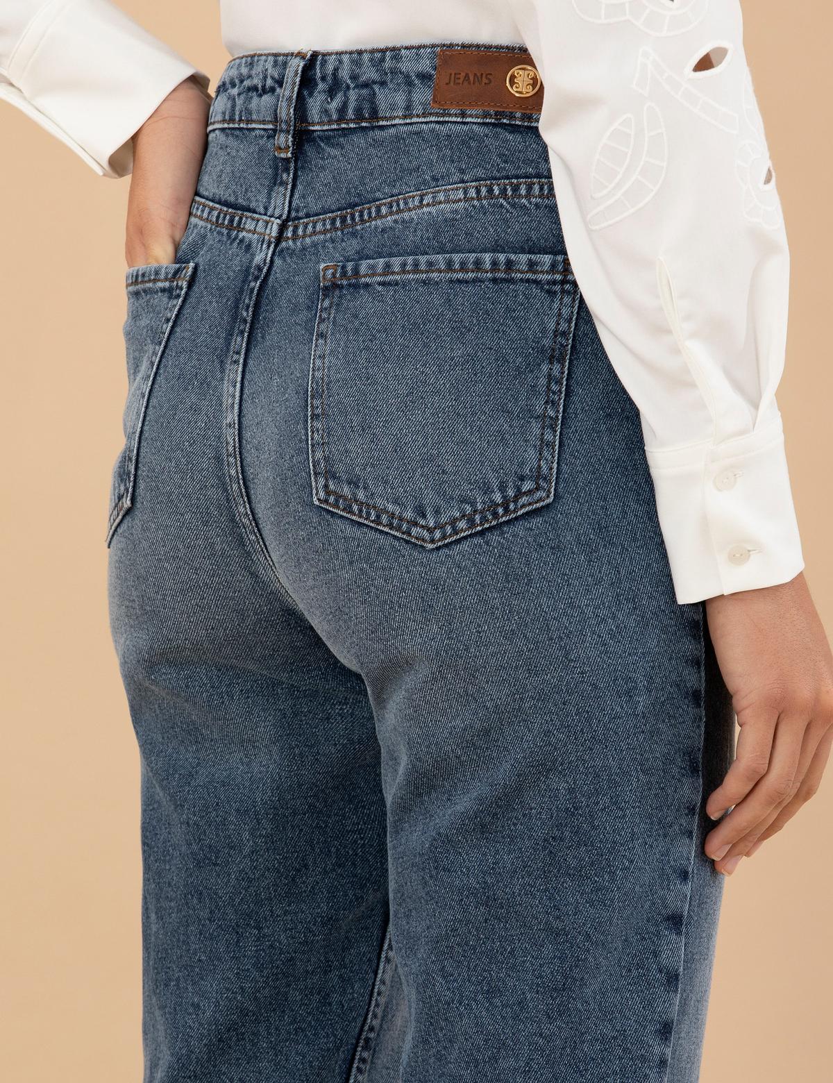 İndigo Mom Fit Jean Pantolon - 50272861022