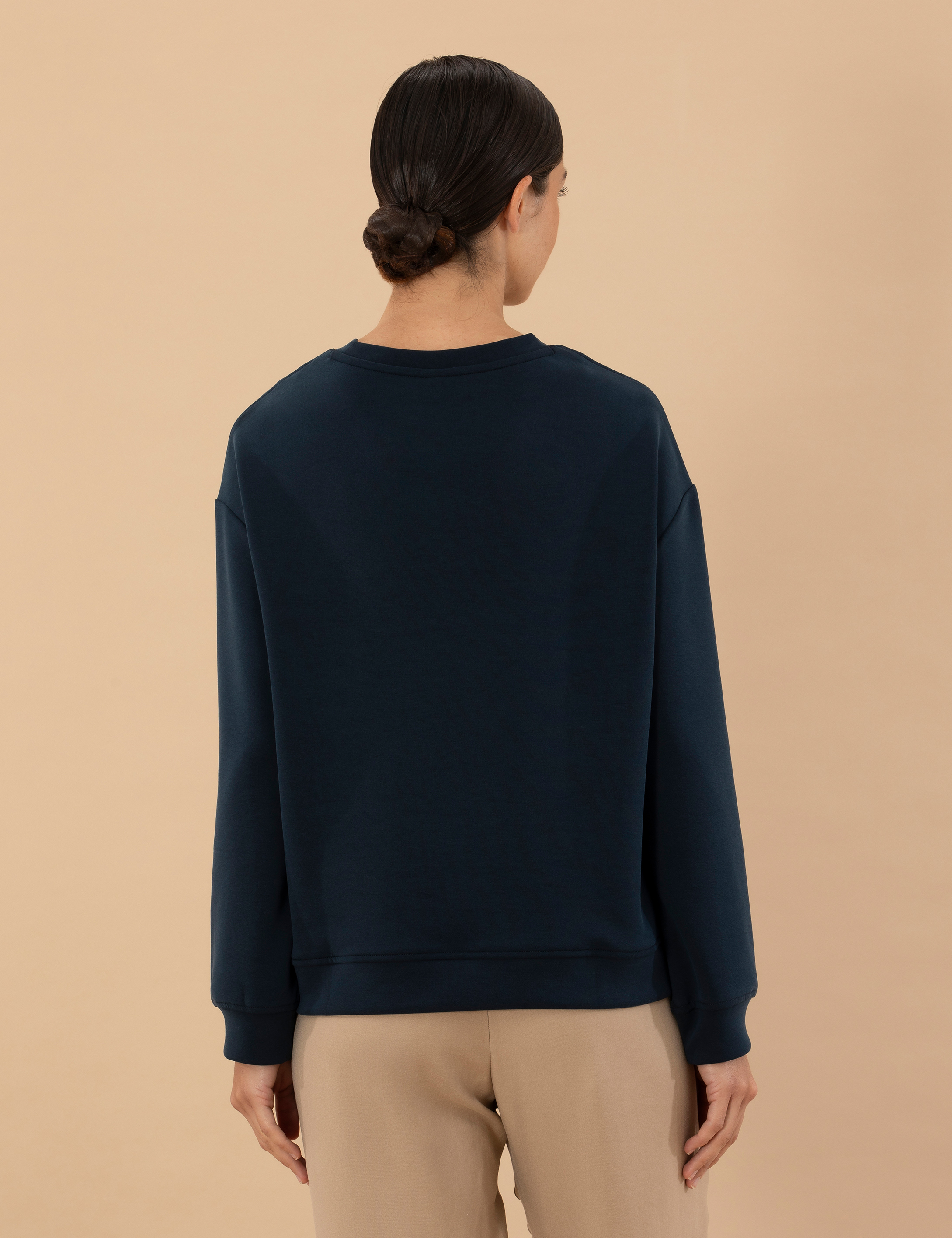 Lacivert Comfort Fit Sweatshirt - Image 5