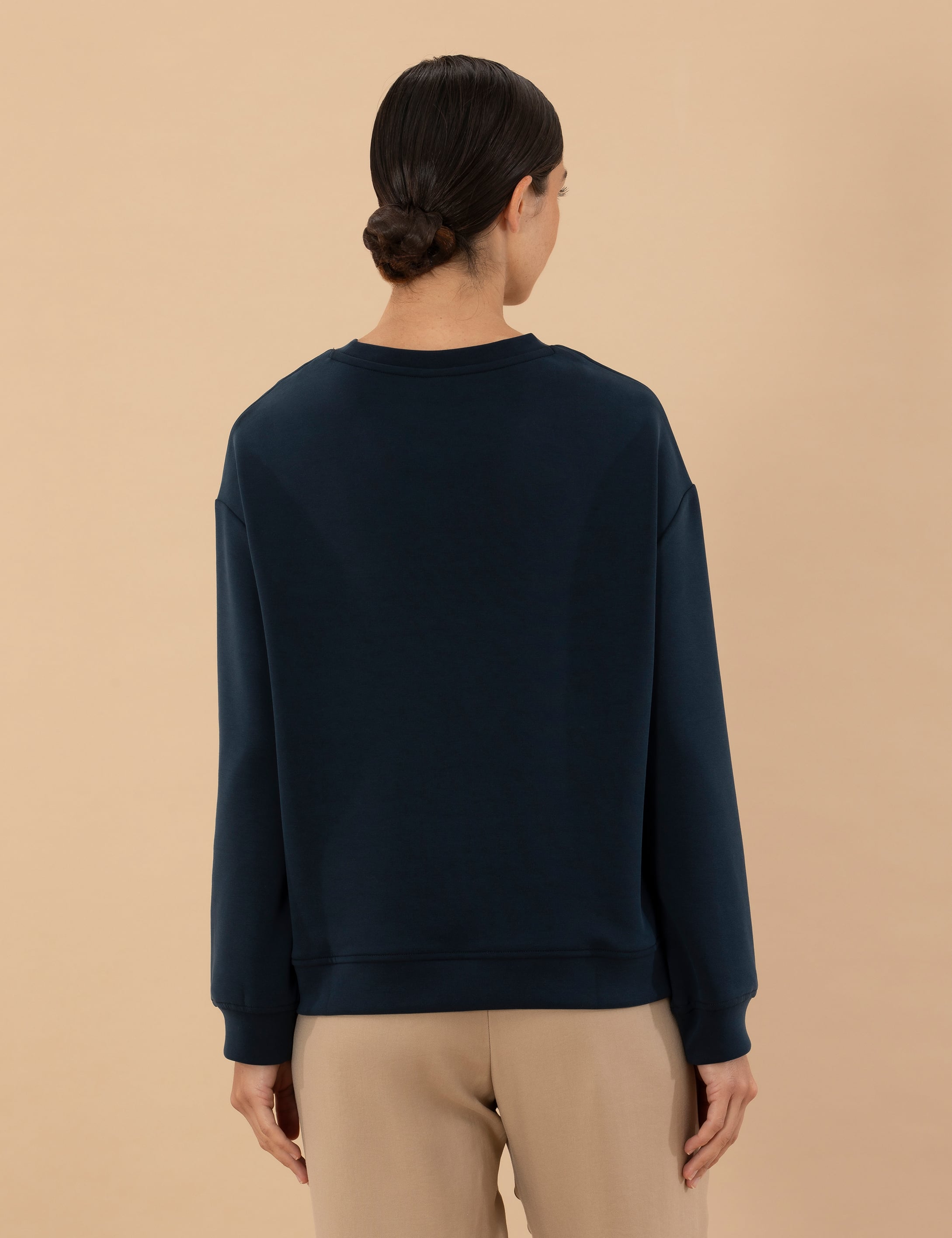 Lacivert Comfort Fit Sweatshirt