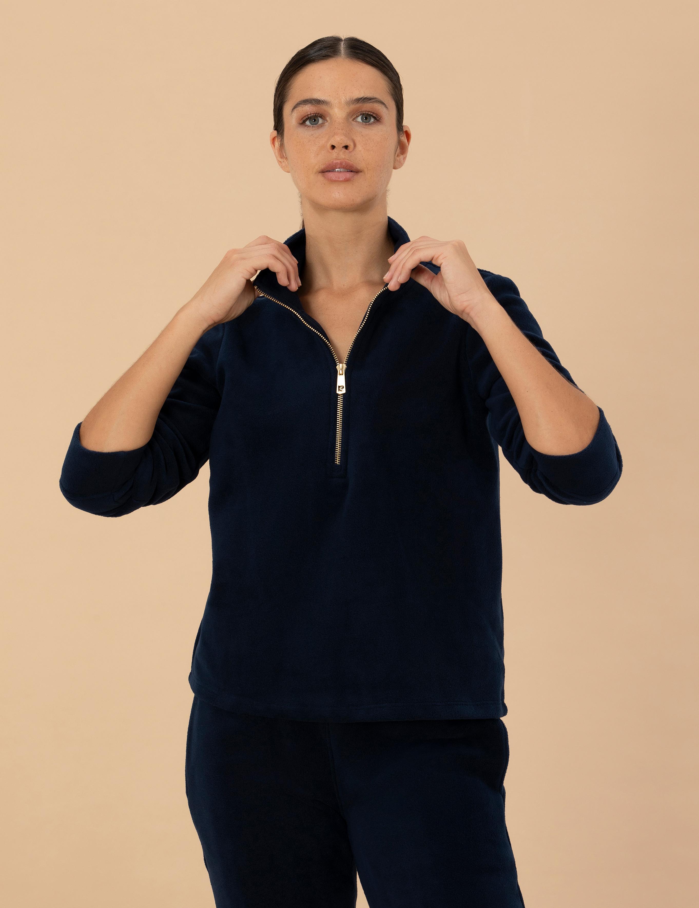 Koyu Lacivert Regular Fit Polar Sweatshirt