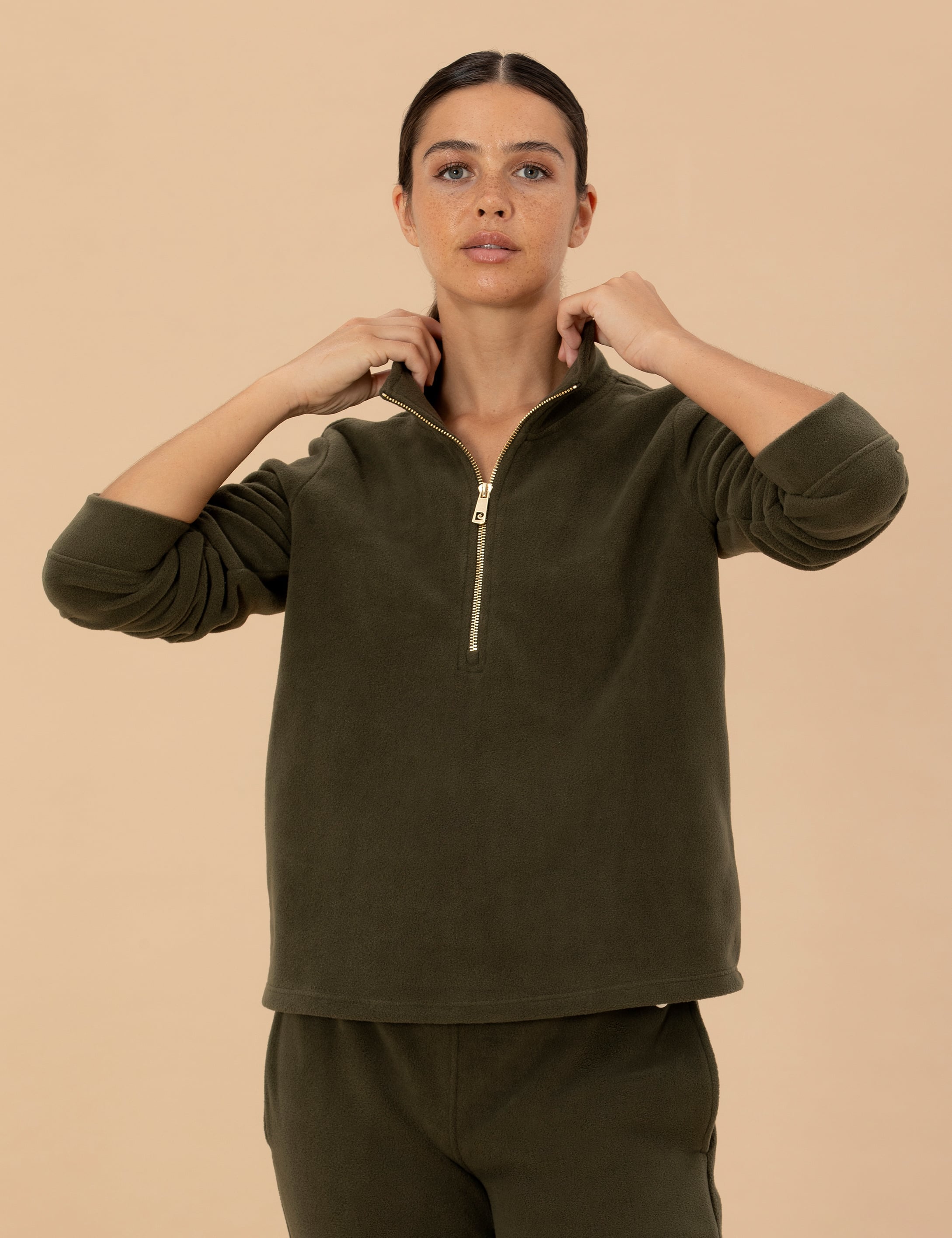 Pierre Cardin Kahverengi Regular Fit Polar Sweatshirt görsel 3
