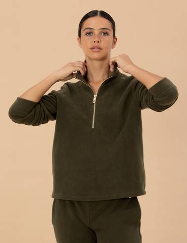 Kahverengi Regular Fit Polar Sweatshirt