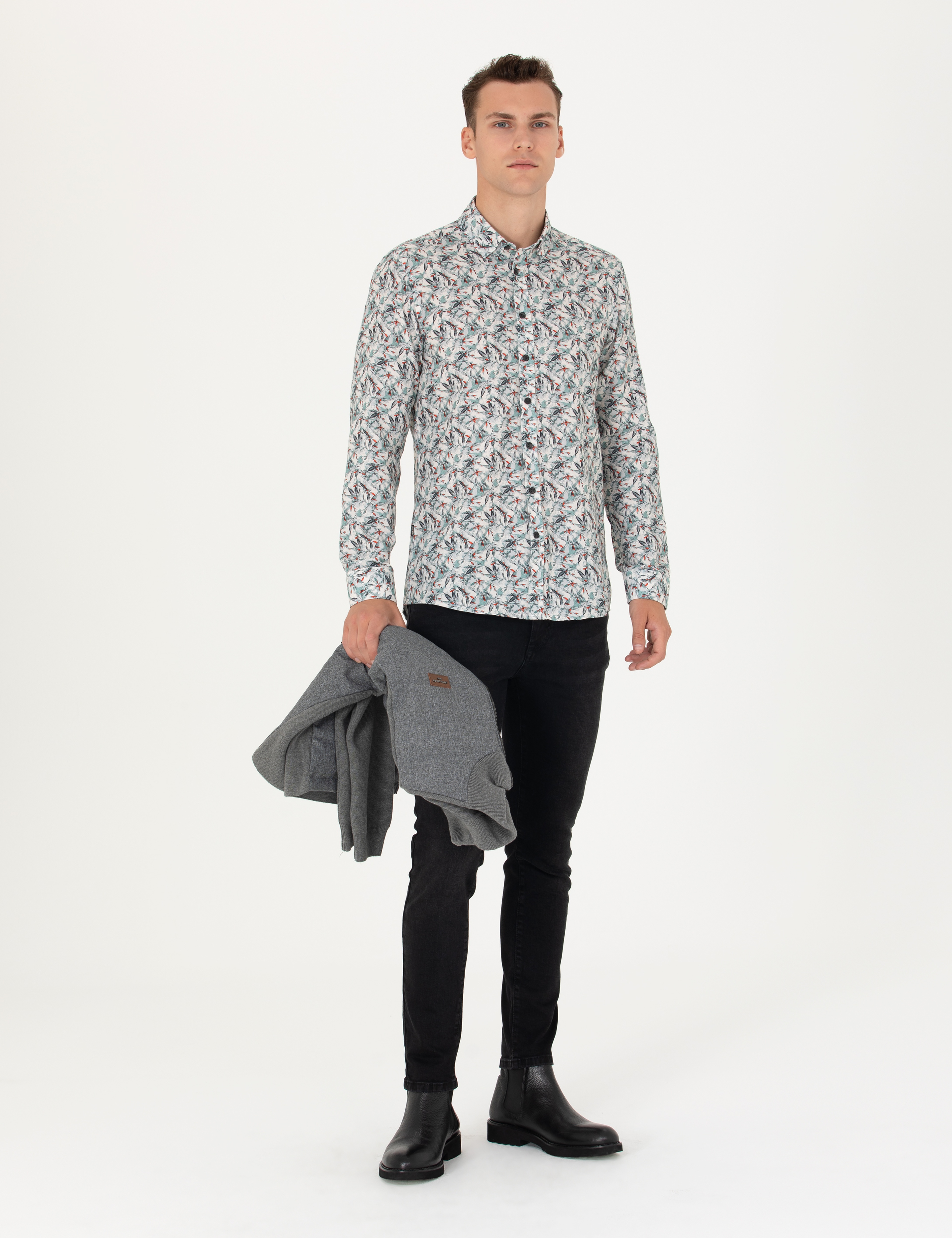Siyah Slim Fit Jean Pantolon - Image 3