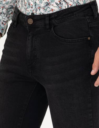 Siyah Slim Fit Jean Pantolon