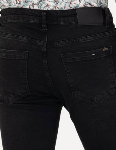 Siyah Slim Fit Jean Pantolon