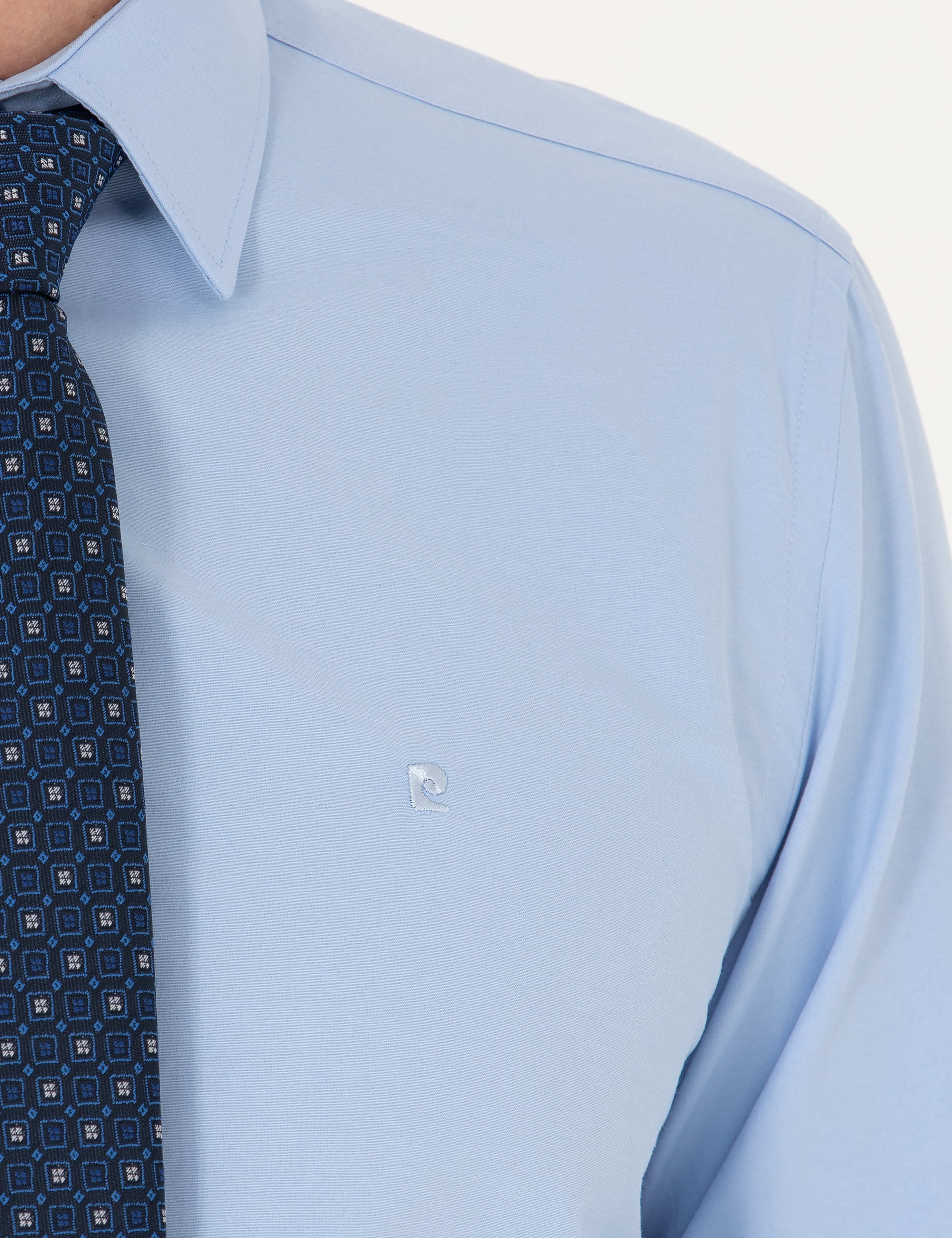 Mavi Slim Fit Uzun Kollu Basic Gömlek - Image 7