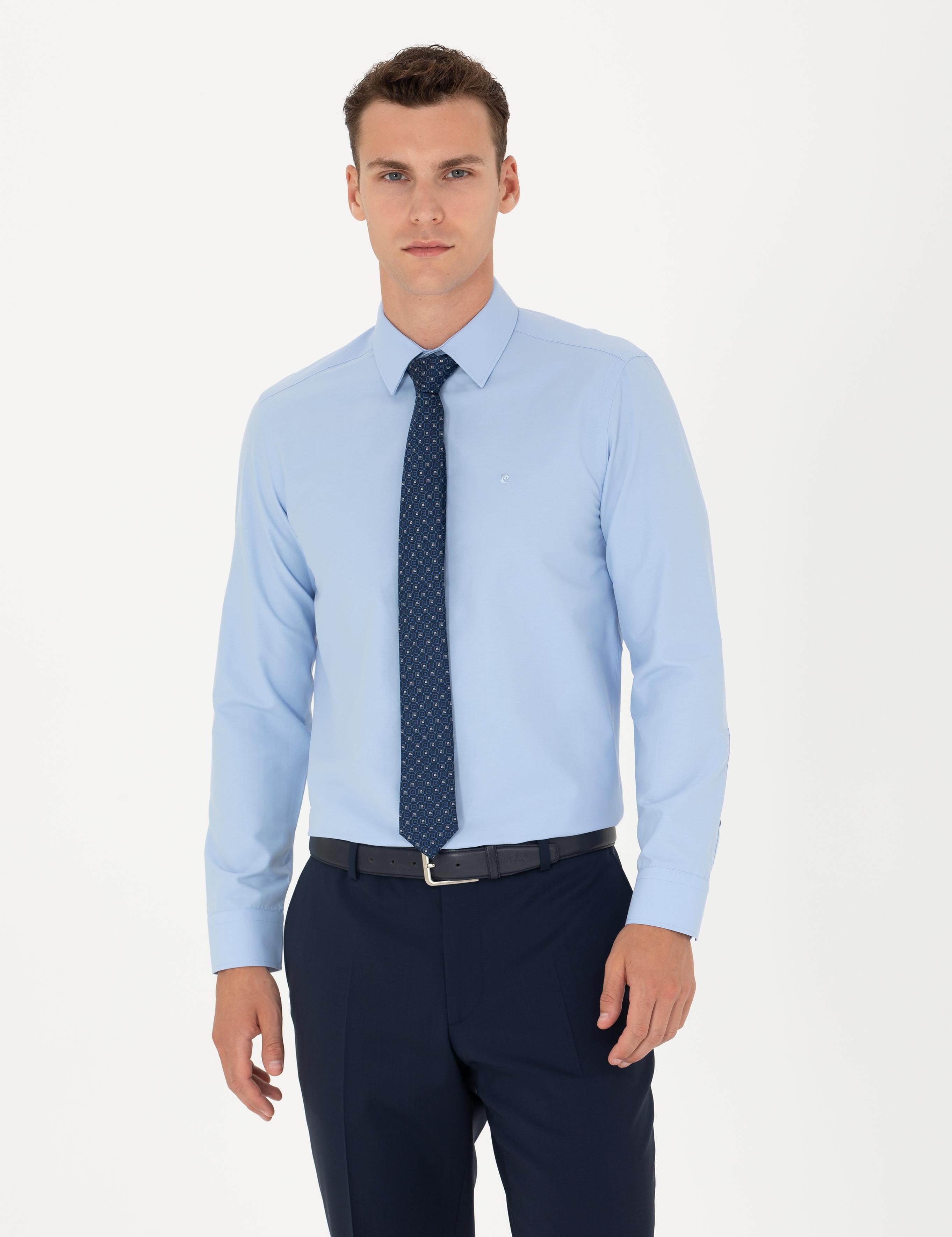 Mavi Slim Fit Uzun Kollu Basic Gömlek