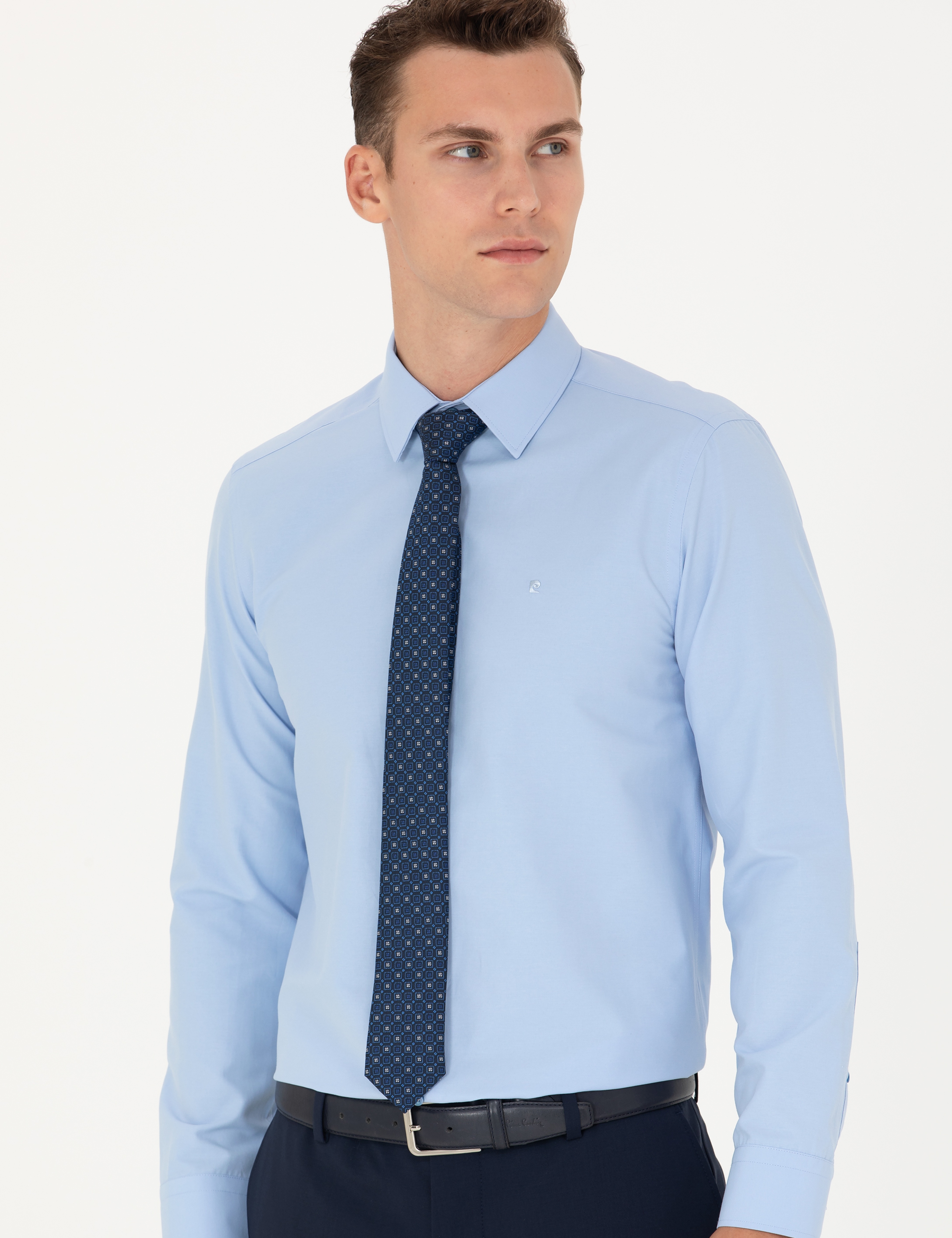 Mavi Slim Fit Uzun Kollu Basic Gömlek