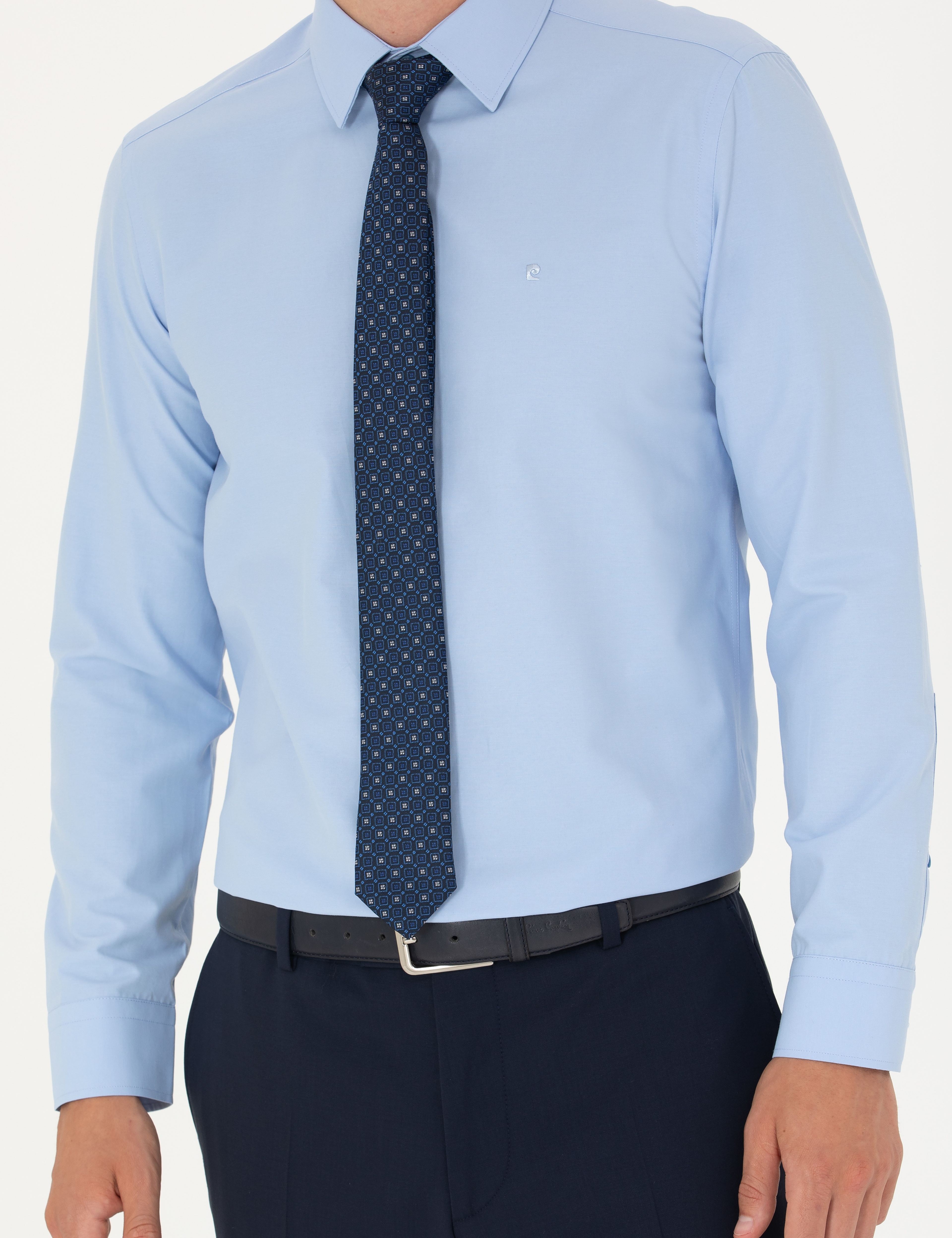 Mavi Slim Fit Uzun Kollu Basic Gömlek