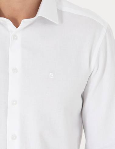 Beyaz Slim Fit Uzun Kollu Gömlek