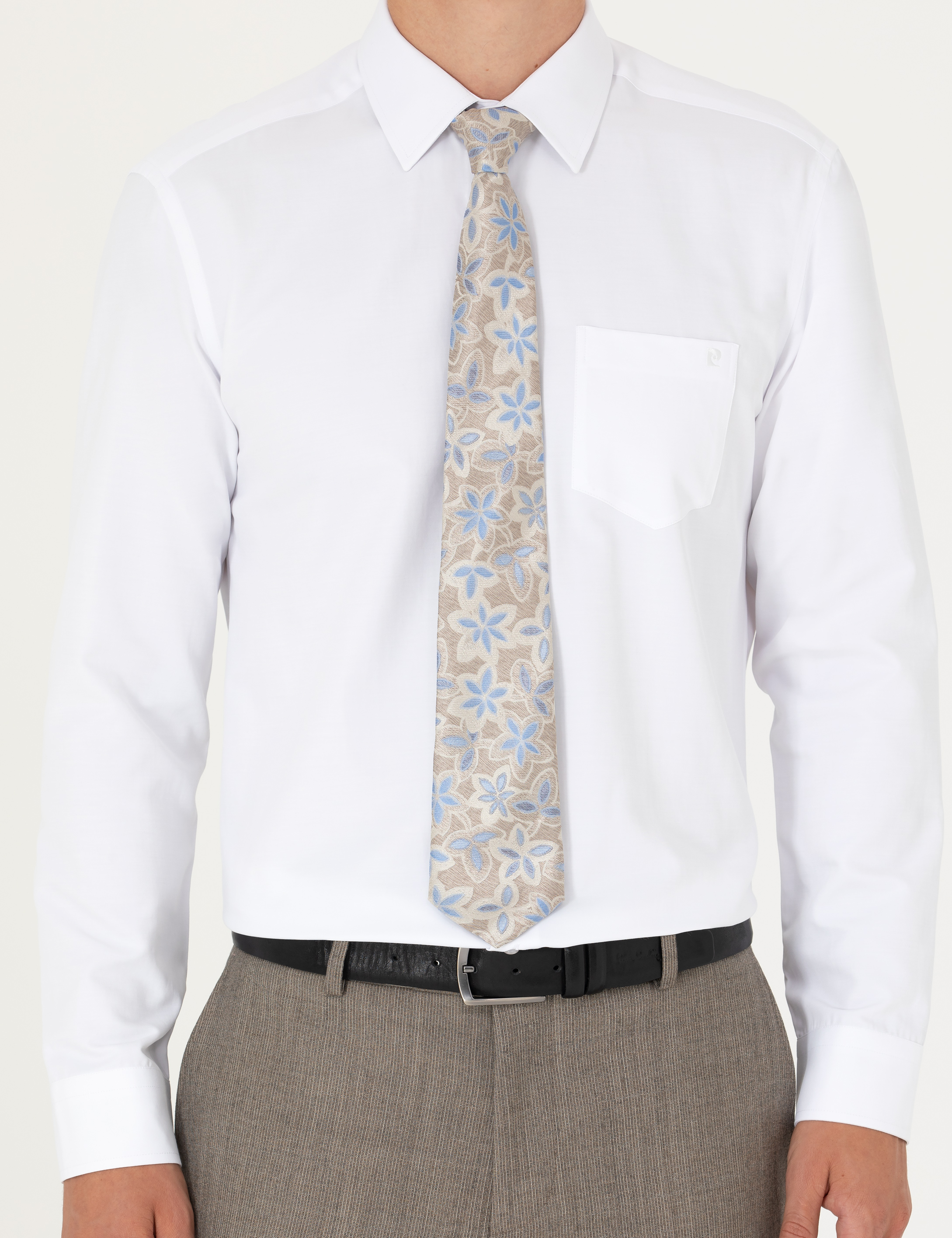 Pierre Cardin Beyaz Regular Fit Uzun Kollu Basic Gömlek görsel 6
