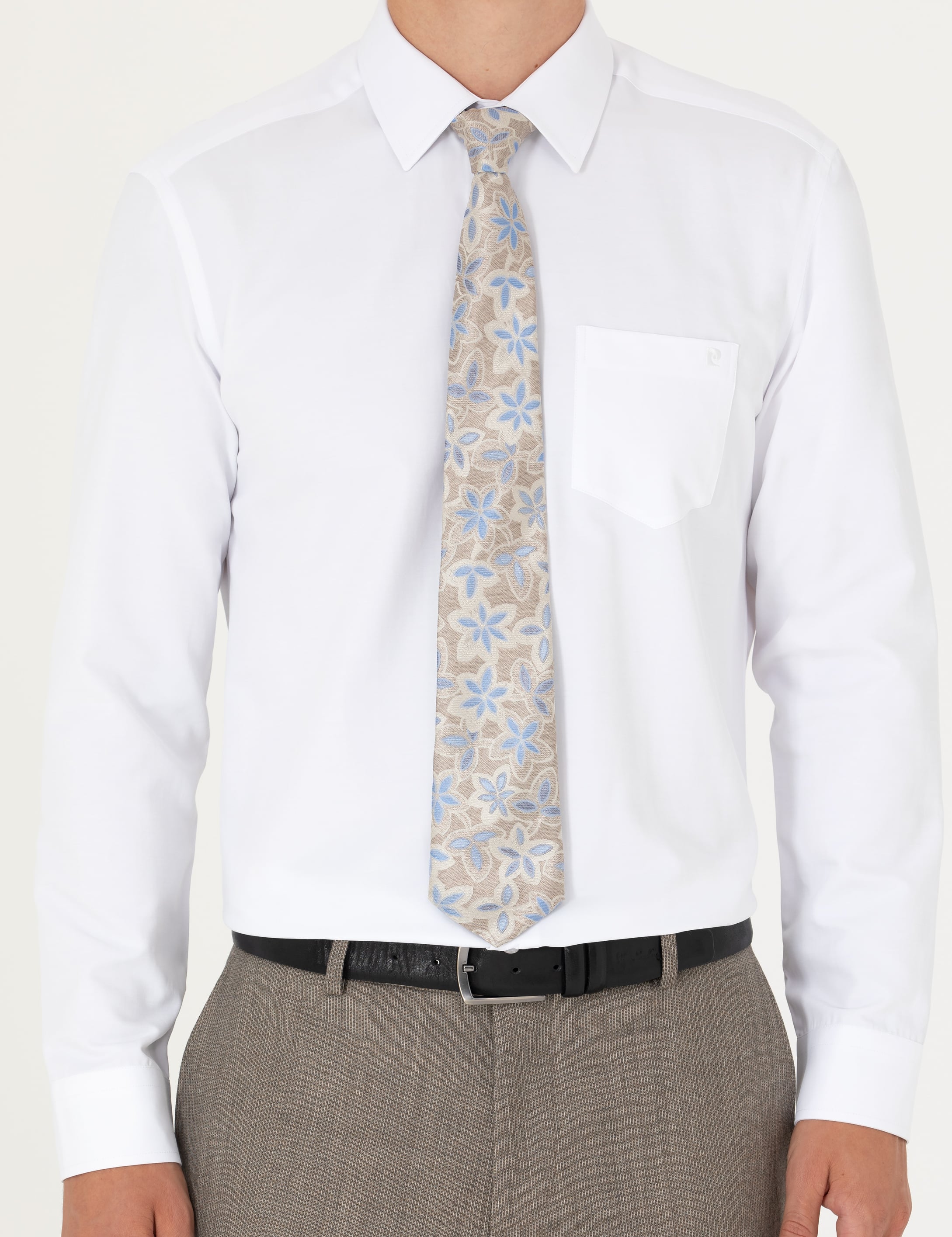 Beyaz Regular Fit Uzun Kollu Basic Gömlek - Image 6