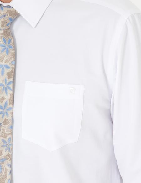 Beyaz Regular Fit Uzun Kollu Basic Gömlek - 50277764002