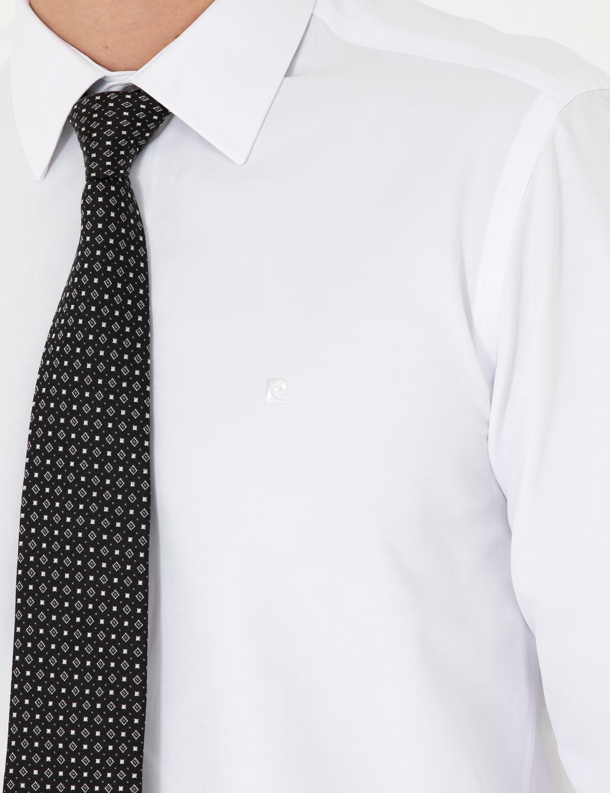 Beyaz Slim Fit Uzun Kollu Basic Gömlek - 50277778001