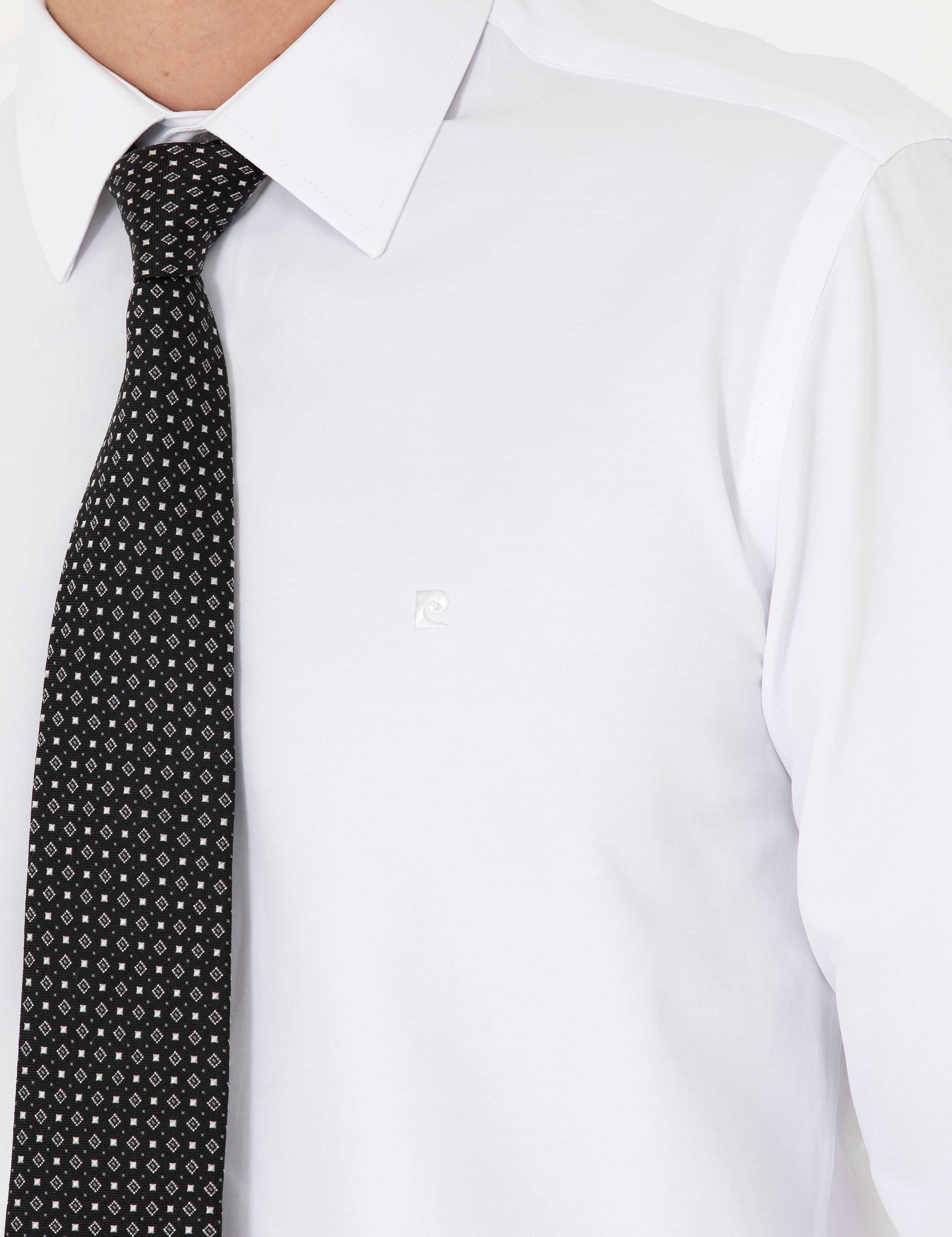 Beyaz Slim Fit Uzun Kollu Basic Gömlek - Image 7