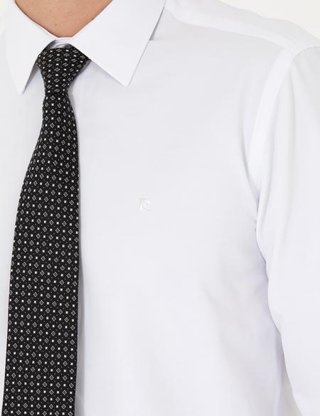 Beyaz Slim Fit Uzun Kollu Basic Gömlek - 50277778001