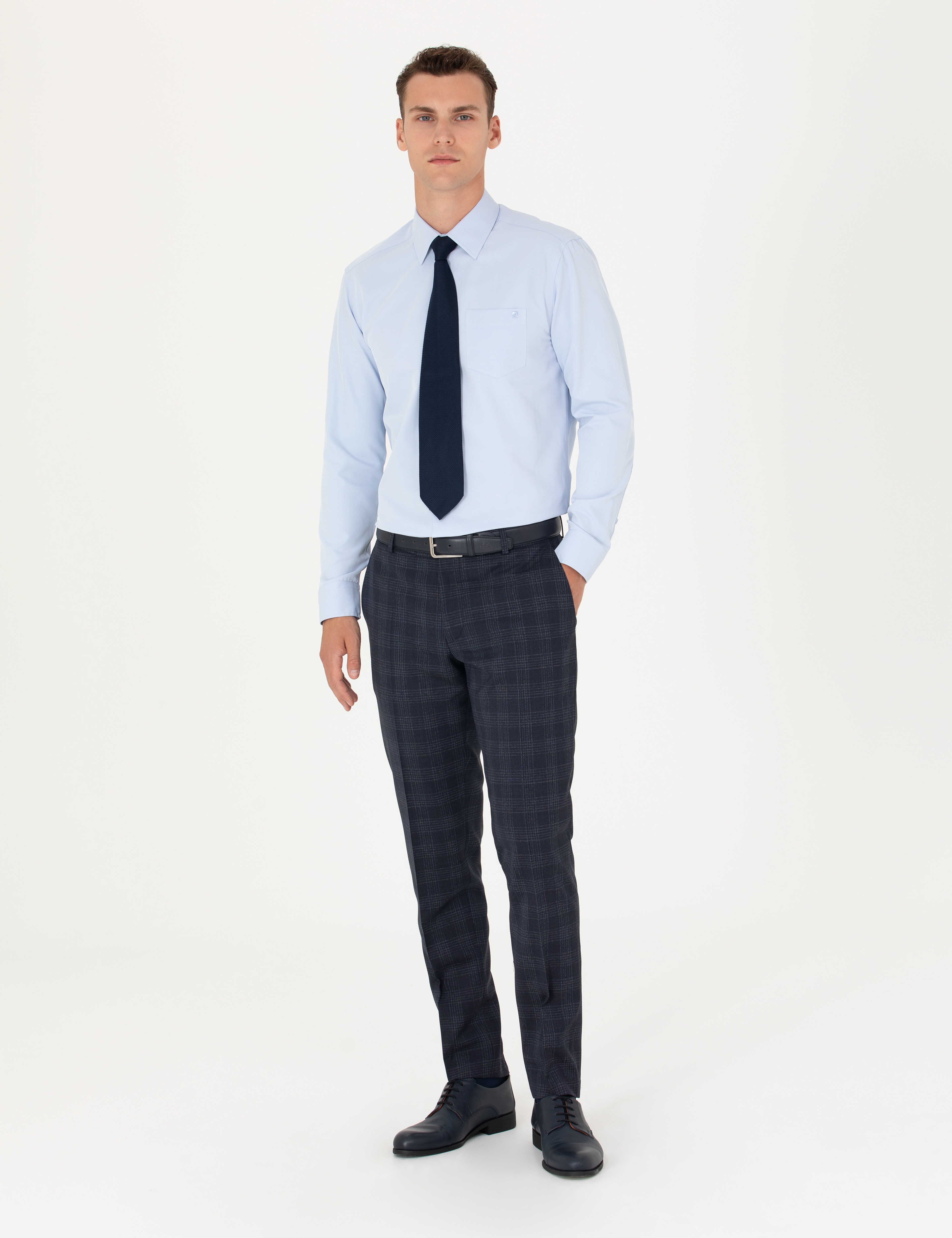 Açık Mavi Regular Fit Uzun Kollu Basic Gömlek
