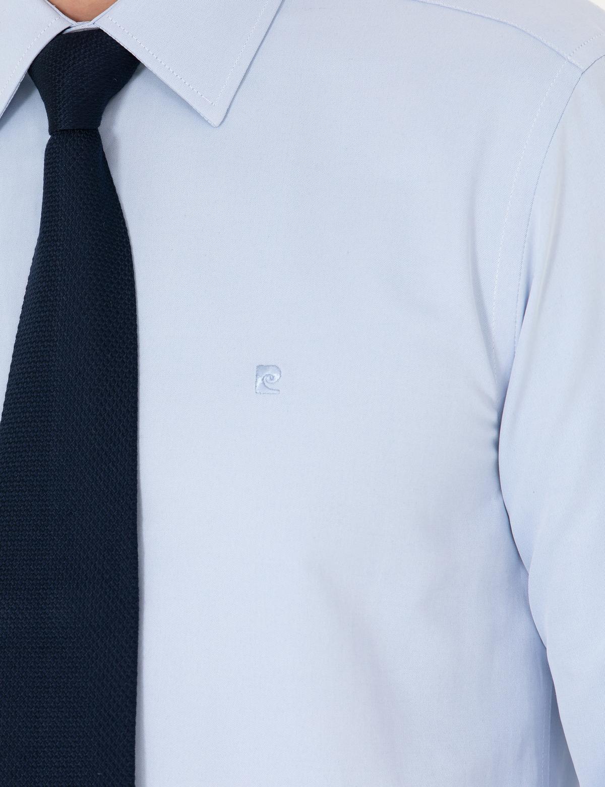 Açık Mavi Slim Fit Uzun Kollu Basic Gömlek - 50277778020