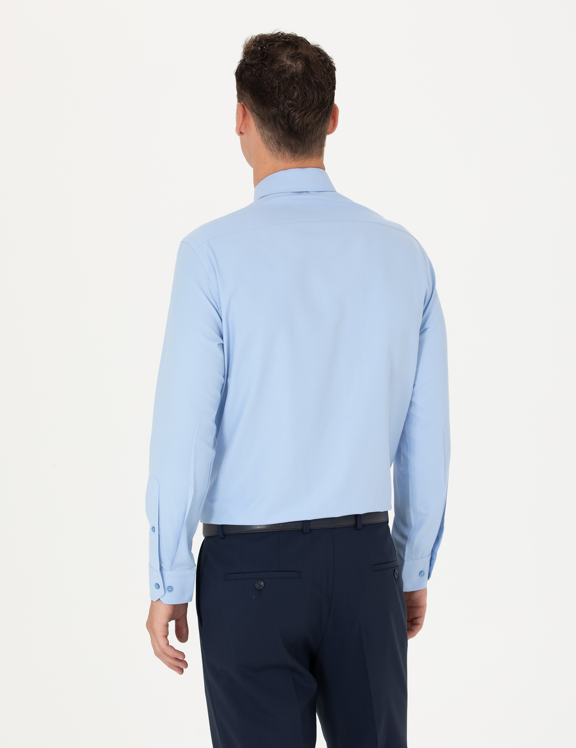 Mavi Regular Fit Uzun Kollu Basic Gömlek - Image 5