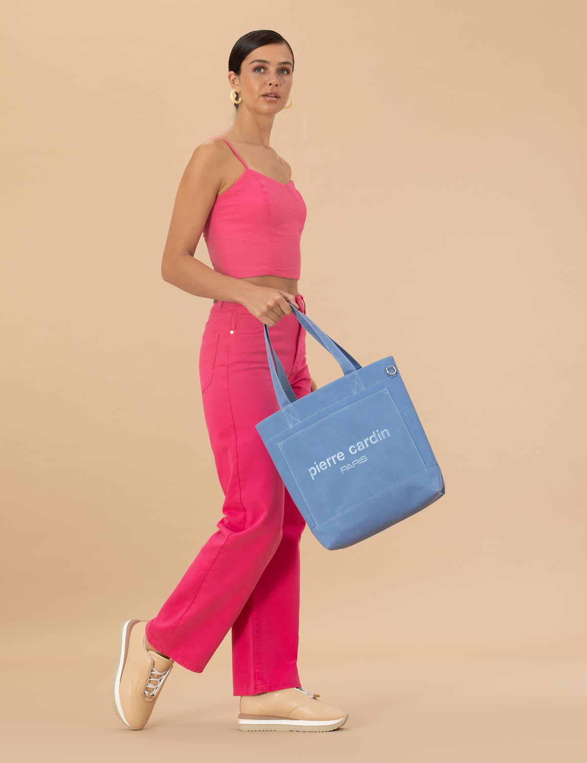 Mavi Kanvas Kol Çantası