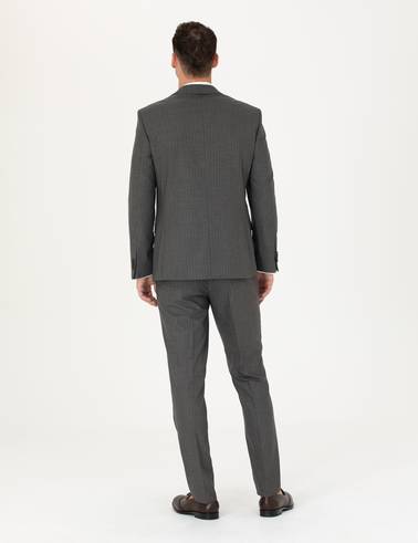 Kahverengi Çizgili Ex.Slim Fit Takım Elbise