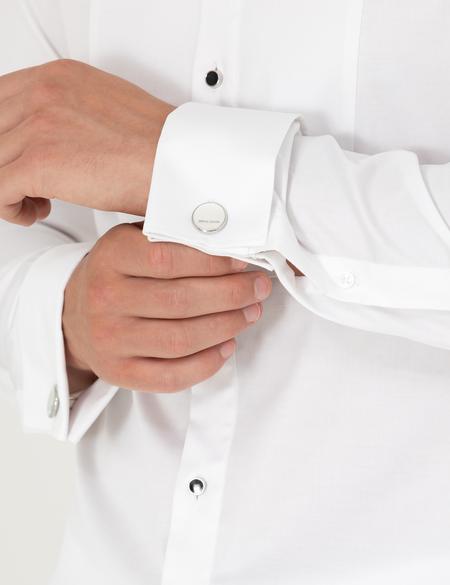 Beyaz Ex. Slim Fit Smokin Gömlek - 50268199006