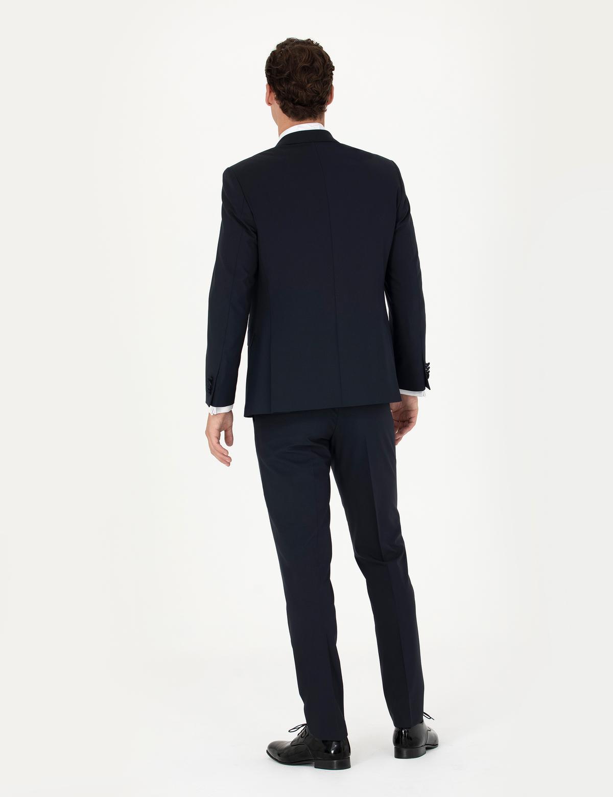 Lacivert Ex. Slim Fit Yelekli Smokin - 50268905044