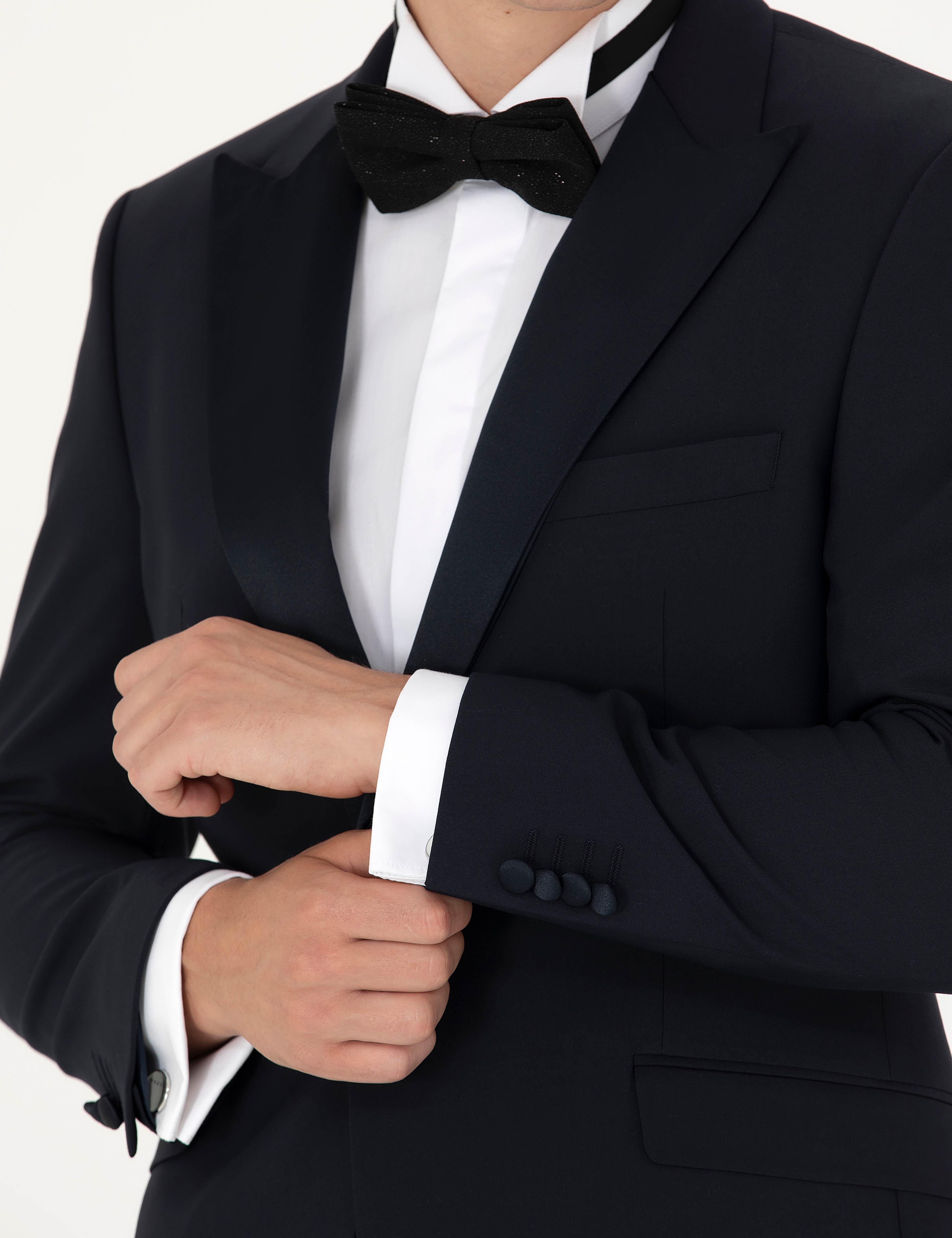 Lacivert Ex. Slim Fit Yelekli Smokin - Image 7