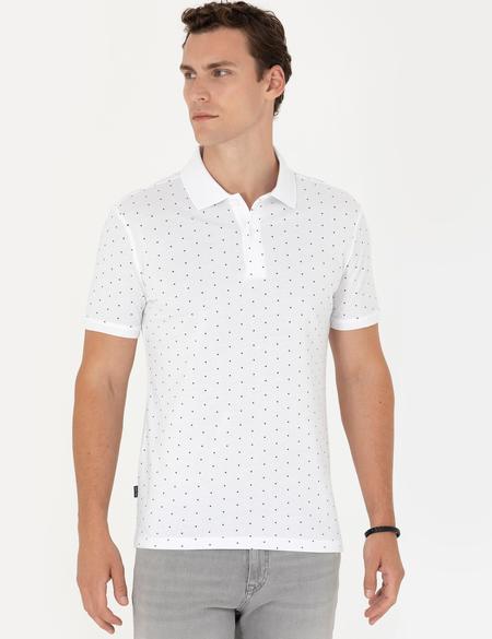 Beyaz Slim Fit Polo Yaka Tişört - 50273582001