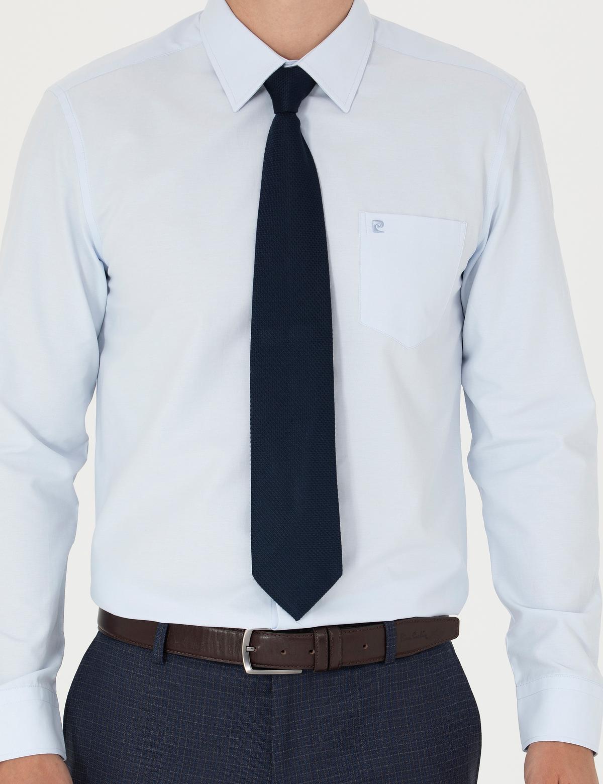 Açık Mavi Regular Fit Uzun Kollu Basic Gömlek - 50277763016