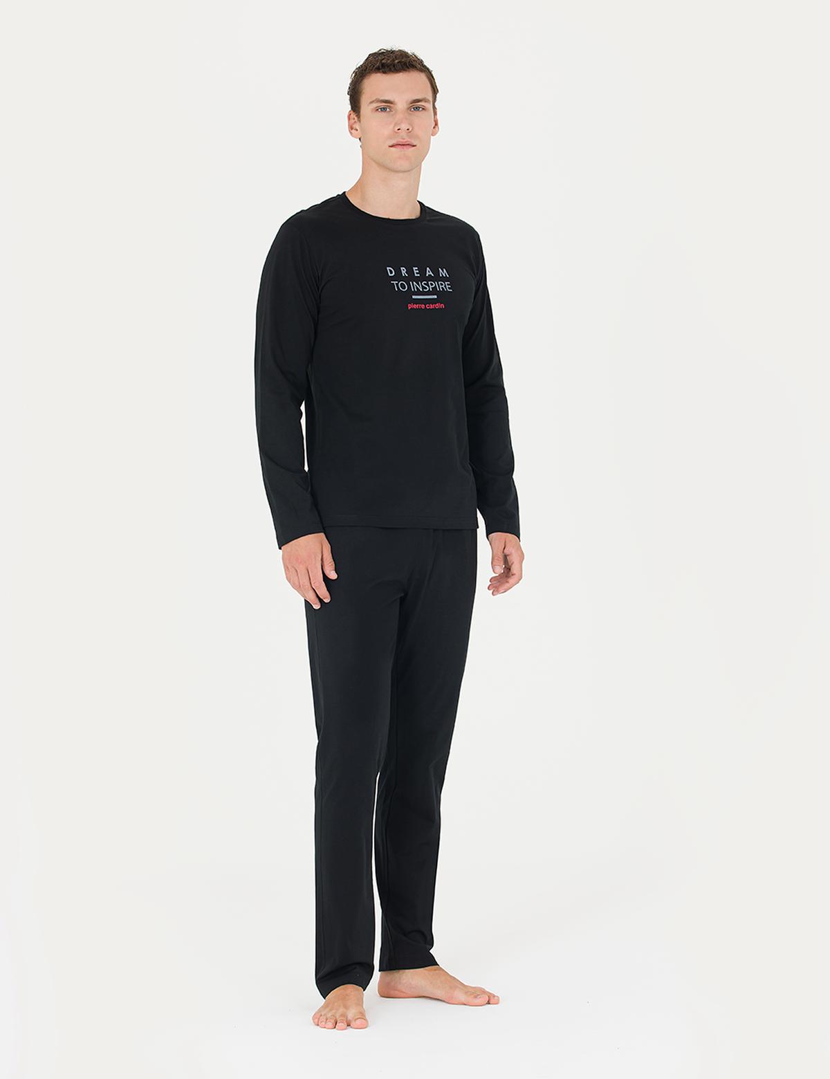 Siyah Uzunkol Pijama Takımı - 50284149001