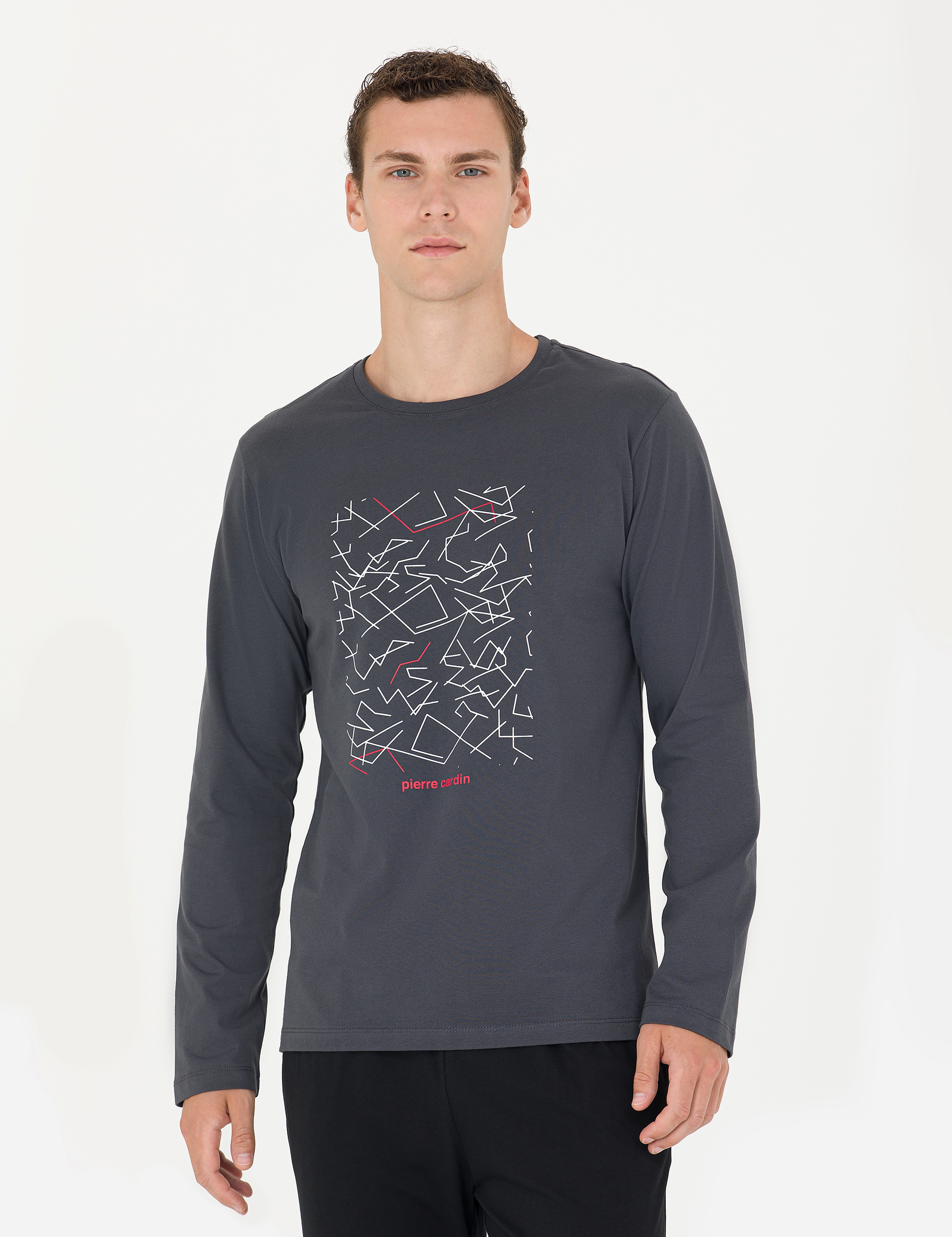 Gri Uzunkol Pijama Takımı - Image 4