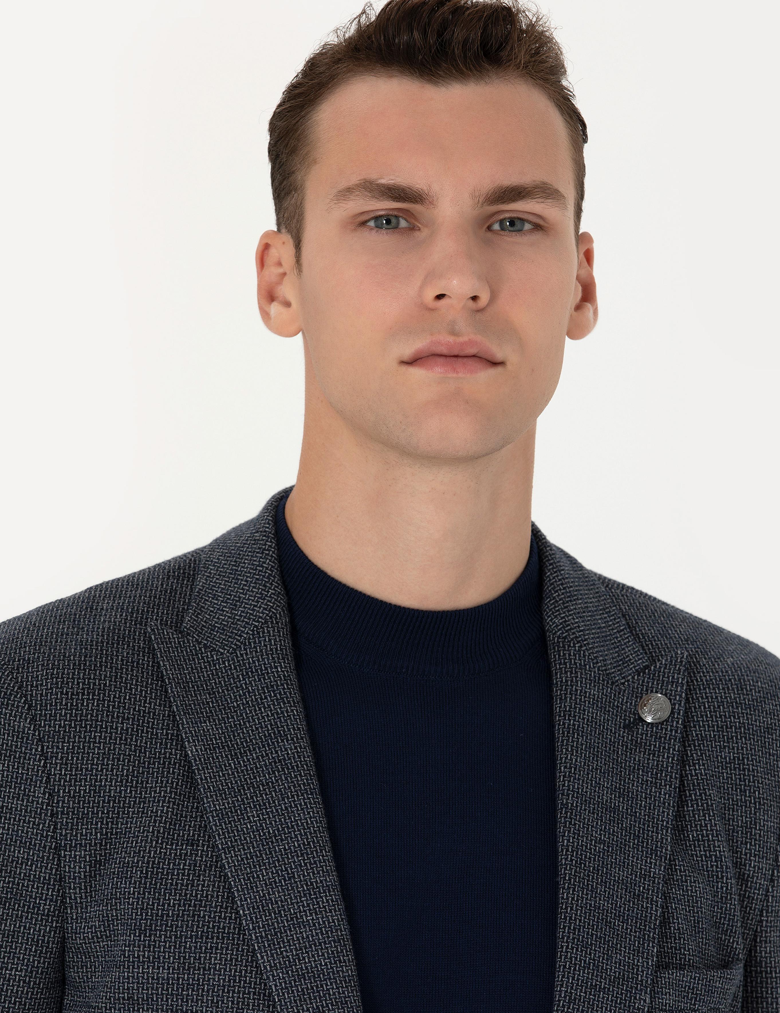 Lacivert Ekstra Slim Fit Spor Takım Elbise