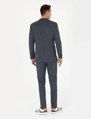 Lacivert Ekstra Slim Fit Spor Takım Elbise