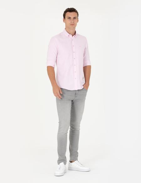 Pembe Slim Fit Uzun Kollu Gömlek - 50275815047