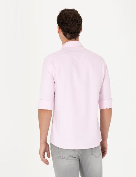 Pembe Slim Fit Uzun Kollu Gömlek - 50275815047