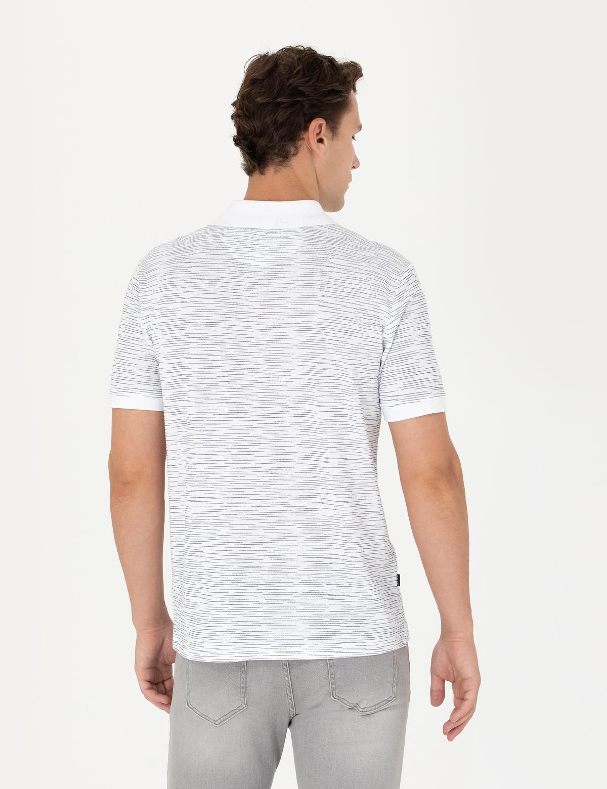 Beyaz Regular Fit Polo Yaka Tişört - 50273576002