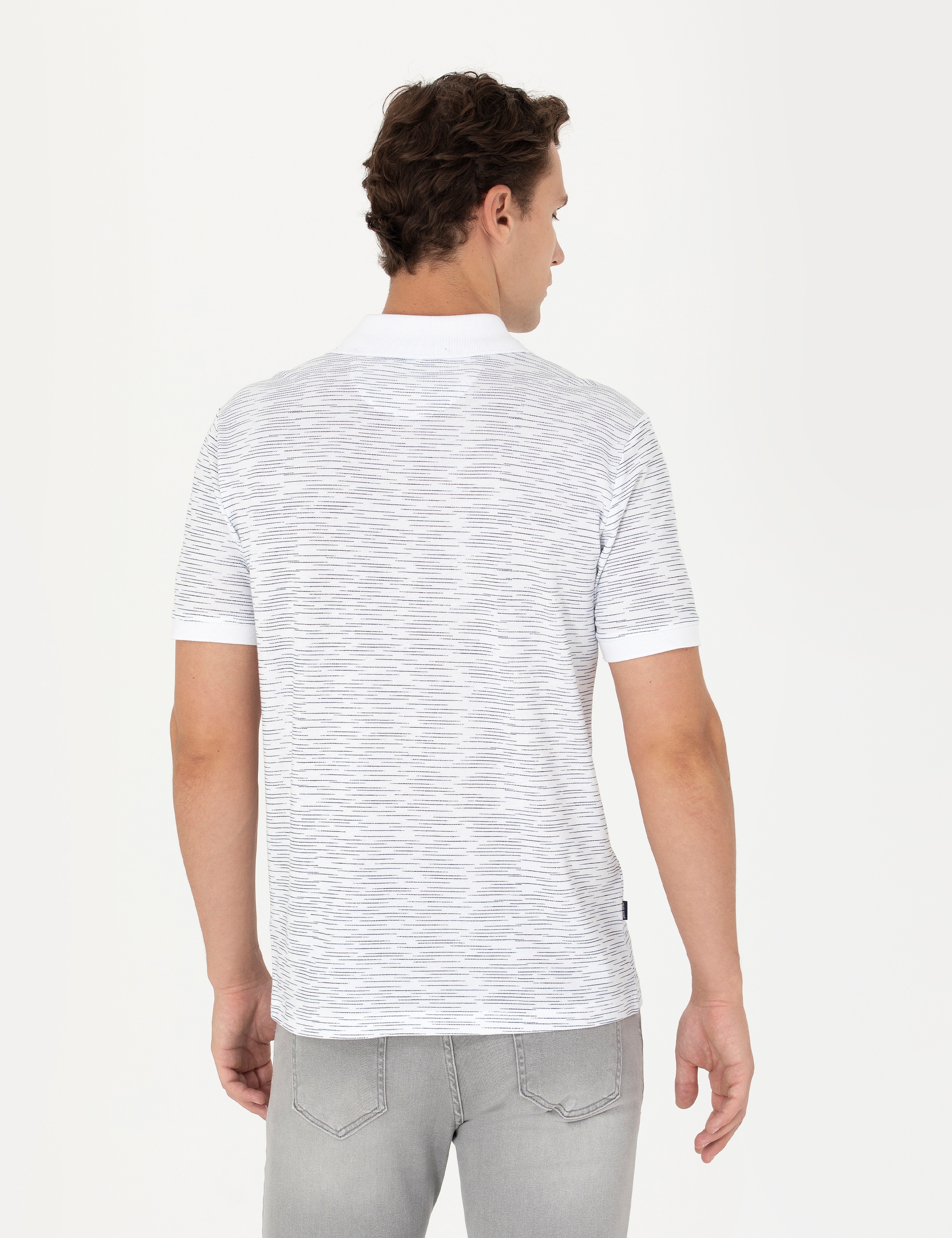 Beyaz Regular Fit Polo Yaka Tişört