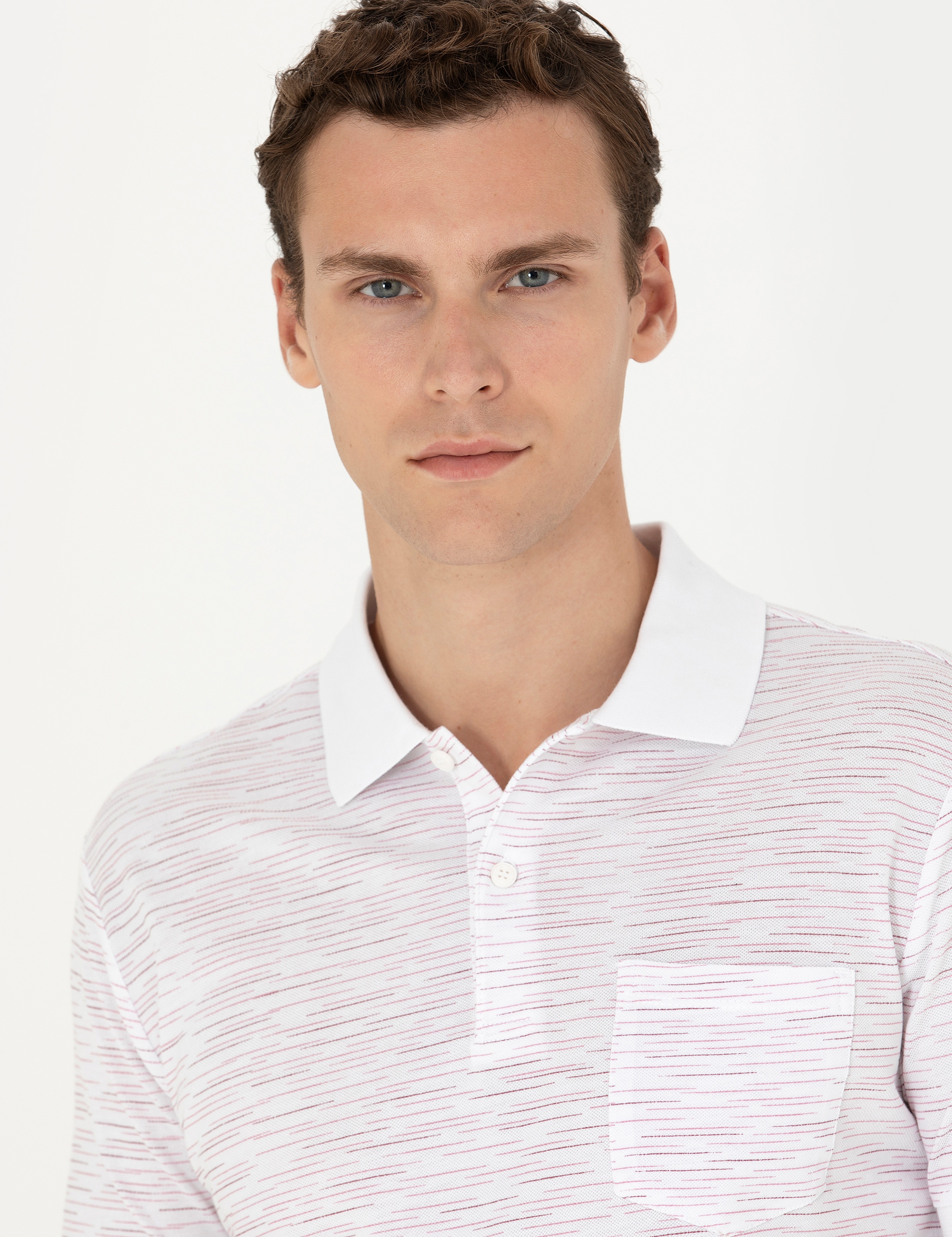 Ekru Regular Fit Polo Yaka Tişört - Image 2