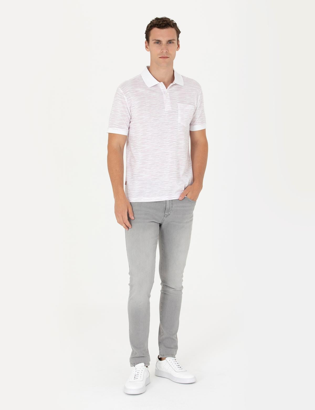 Ekru Regular Fit Polo Yaka Tişört - 50273576010