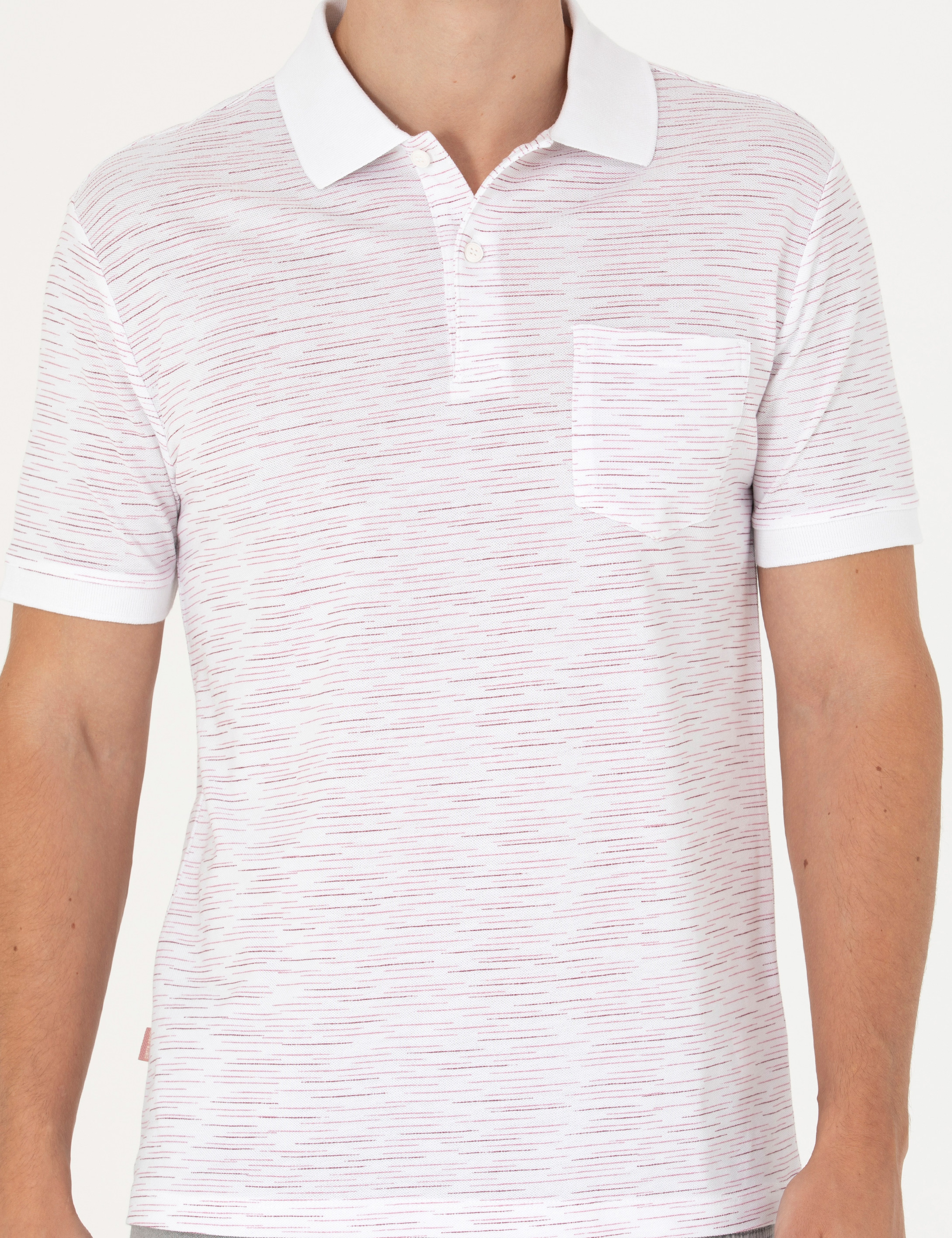 Ekru Regular Fit Polo Yaka Tişört - Image 6