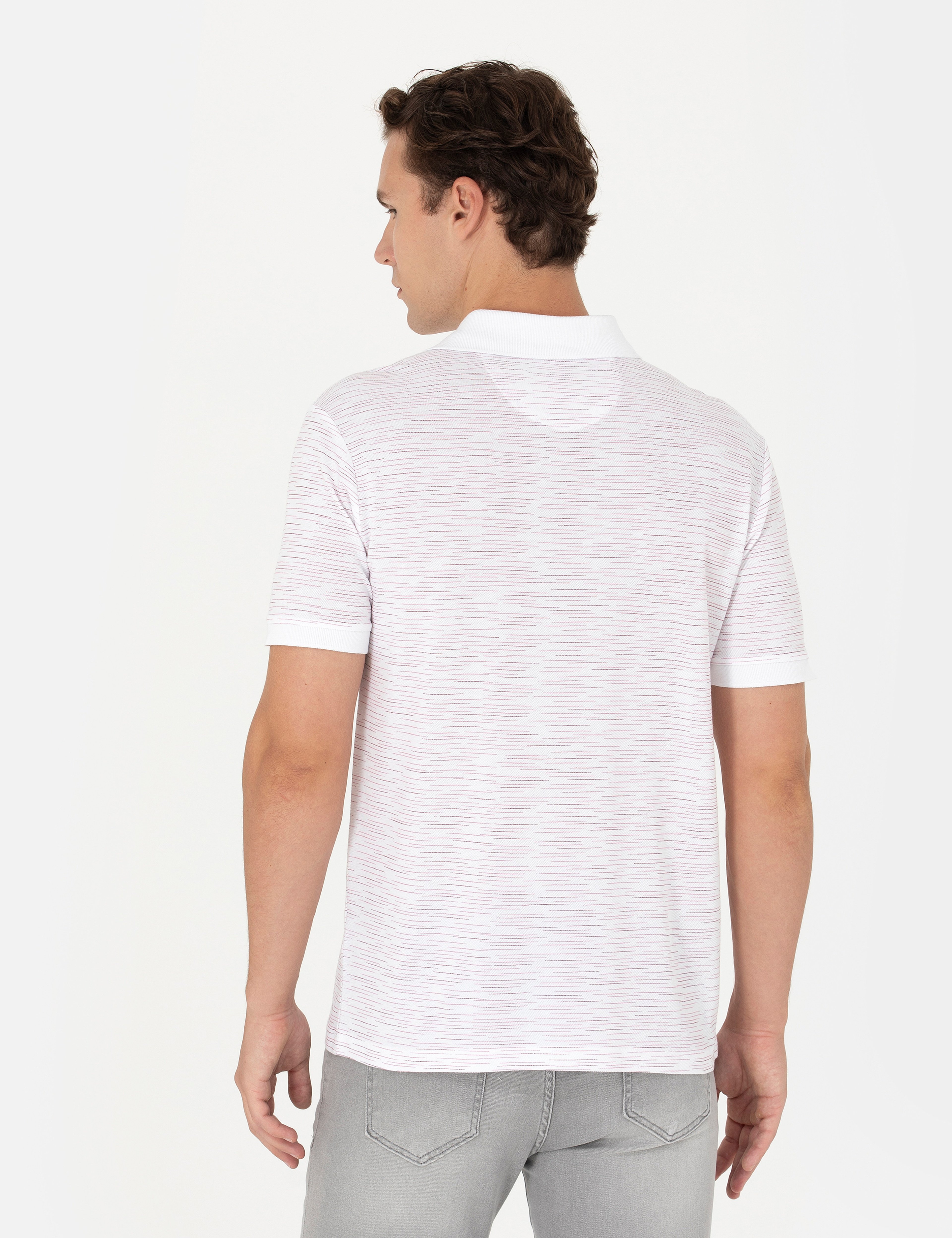 Ekru Regular Fit Polo Yaka Tişört - Image 5