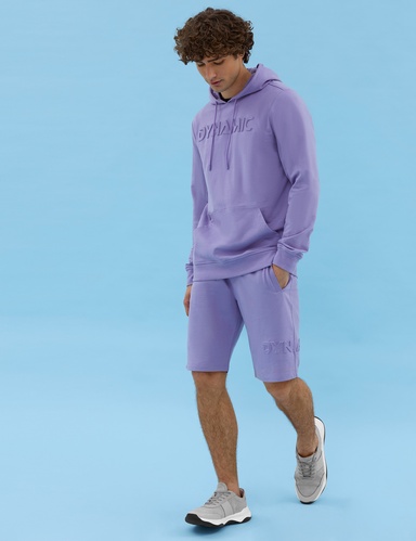 Lila Slim Fit Örme Şort