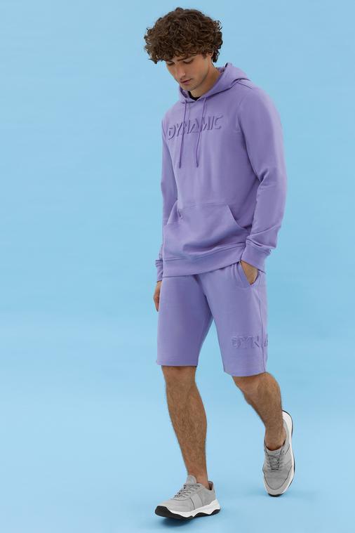 Lila Slim Fit Örme Şort